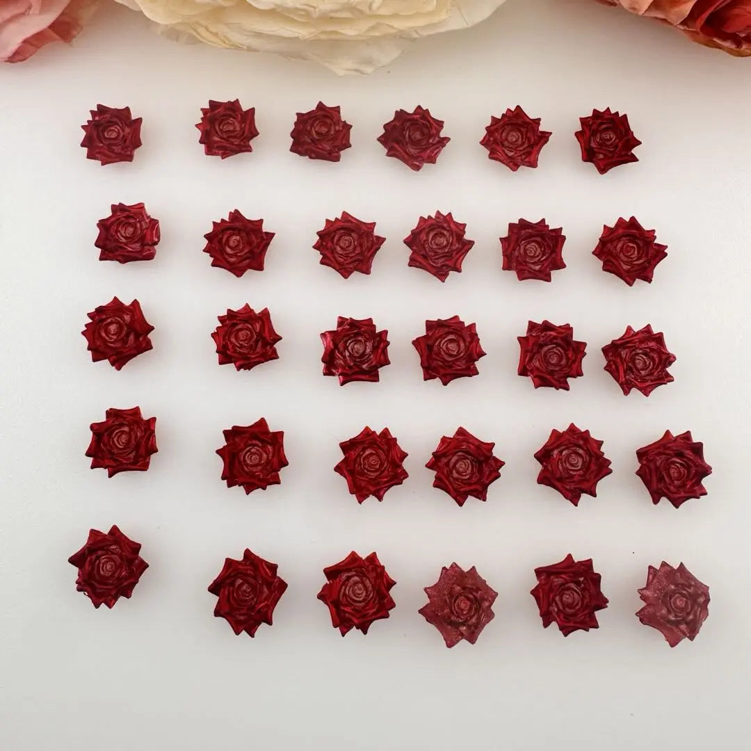 FS18383-About 10mm  Soft Luminous  Metalic Looking Flower Nail Charms Zoe DIY Wholesale