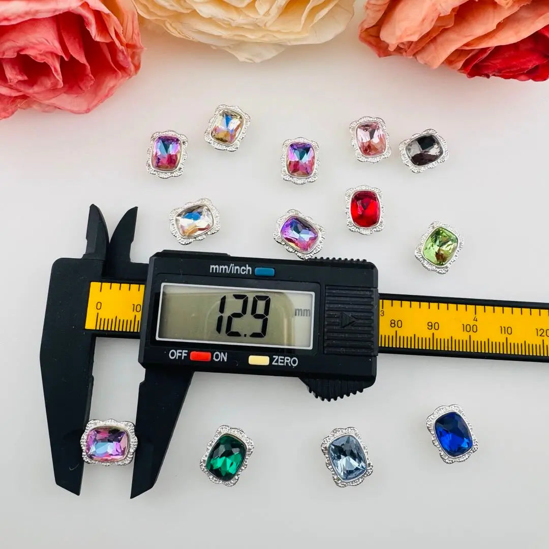FS18582-About 10×13mm Crystal Rhinestone 8 Hole Metal Beads Zoe DIY Wholesale