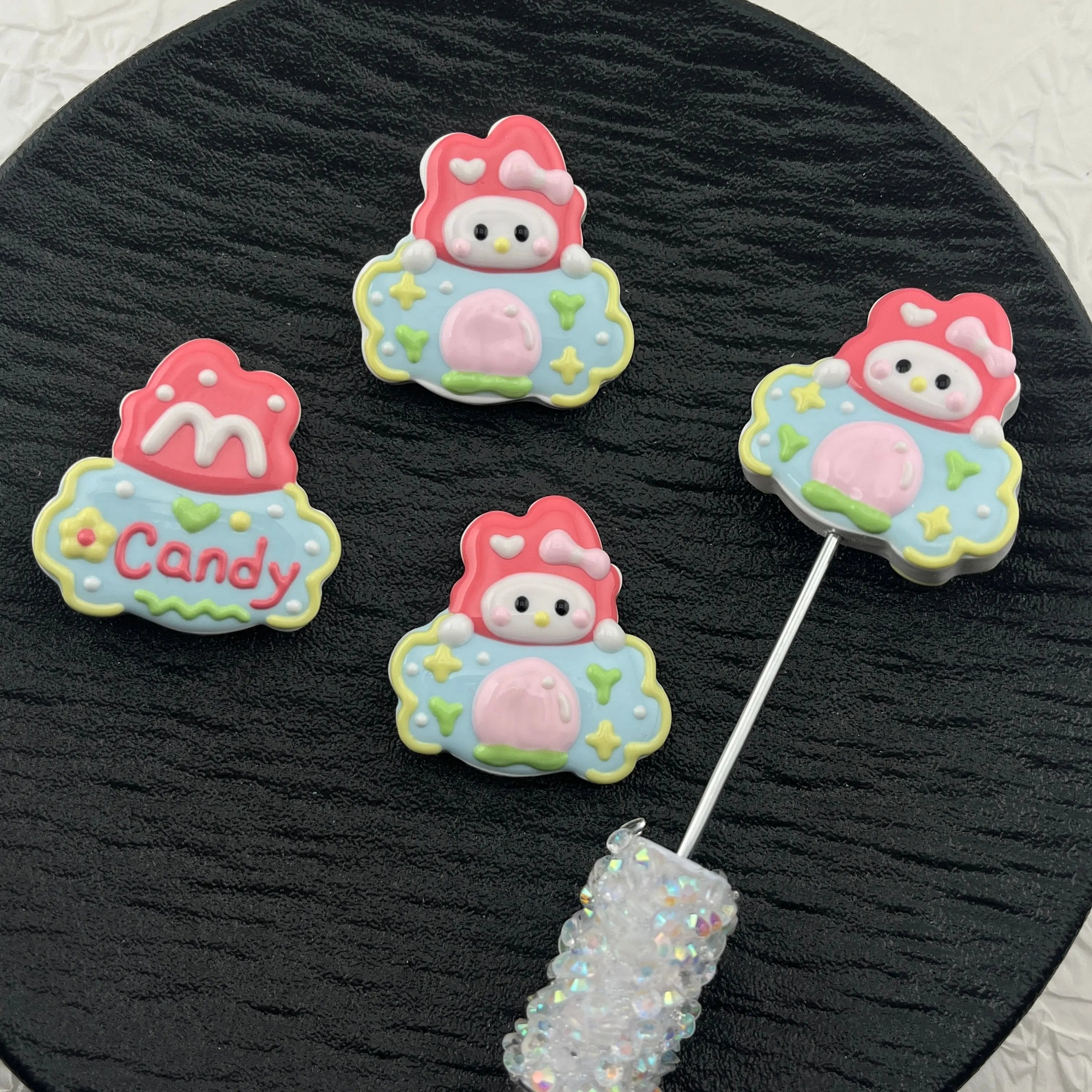 FS1868-Cute My Melody Hand Painted Acrylic Beads Fit For Beadable Pens Zoe's DIY Shop