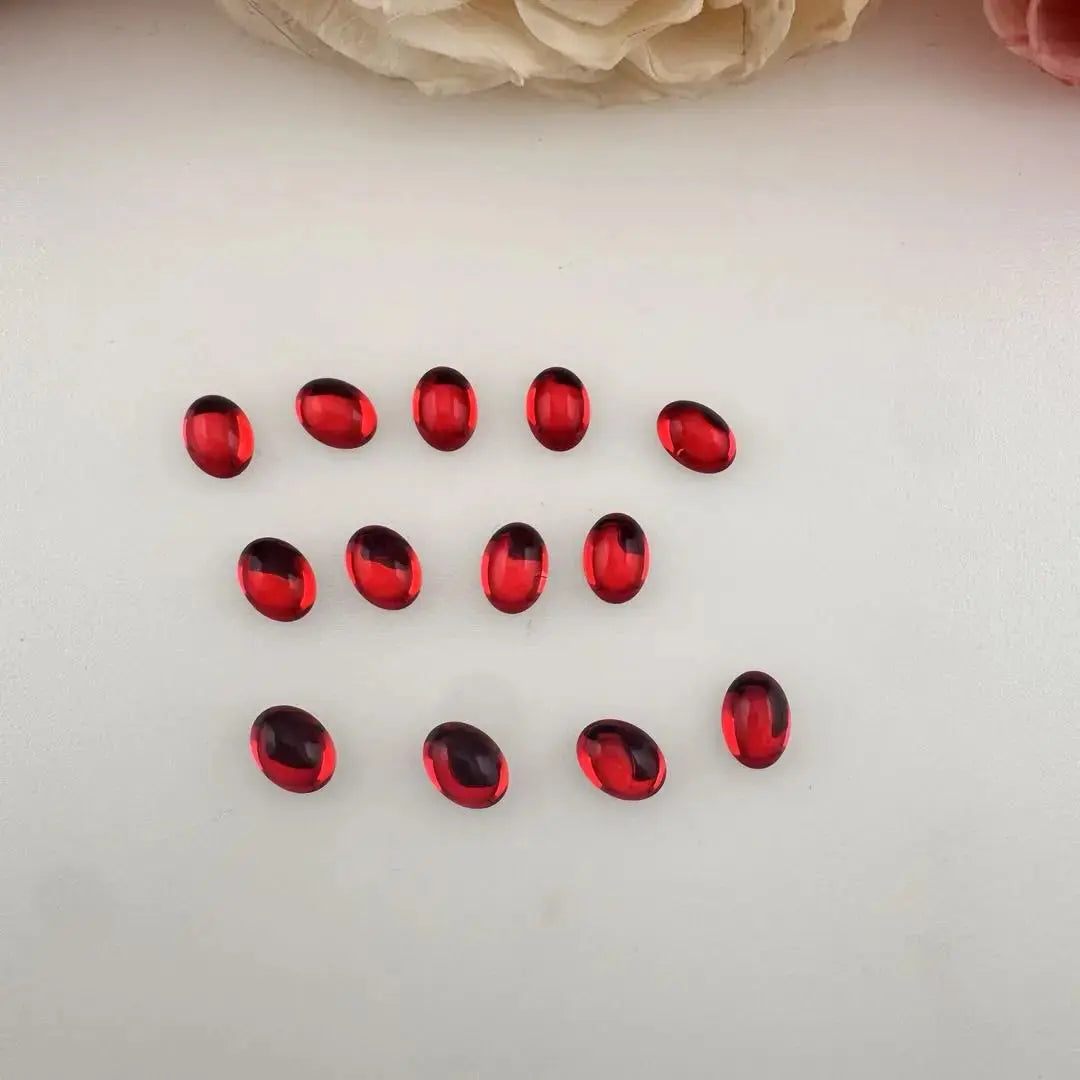 FS18708-About 6*8mm Oval Crystal Glass Nail Charns Zoe DIY Wholesale