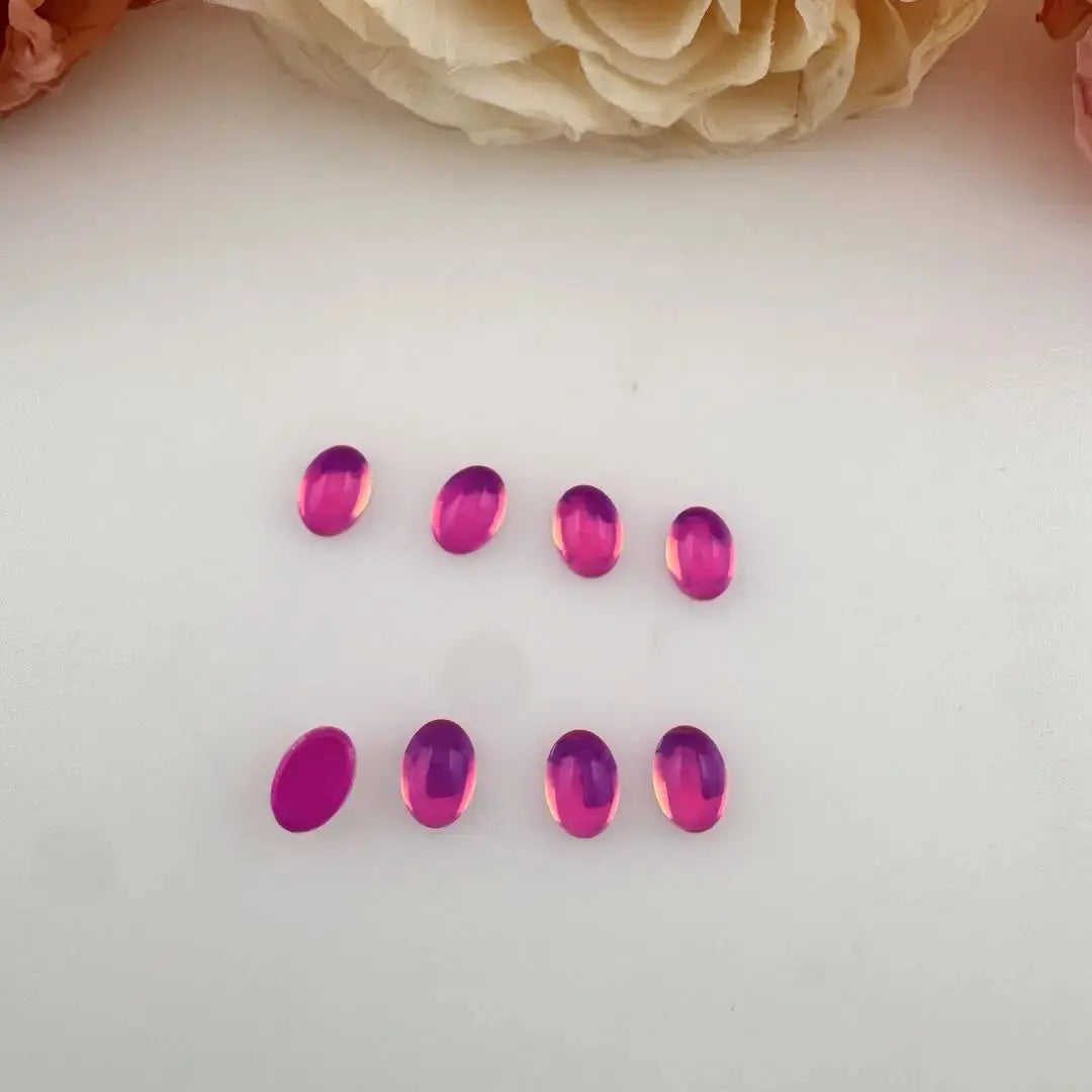 FS18708-About 6*8mm Oval Crystal Glass Nail Charns Zoe DIY Wholesale