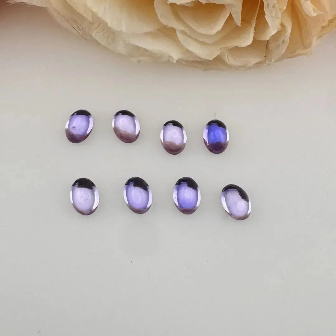 FS18708-About 6*8mm Oval Crystal Glass Nail Charns Zoe DIY Wholesale