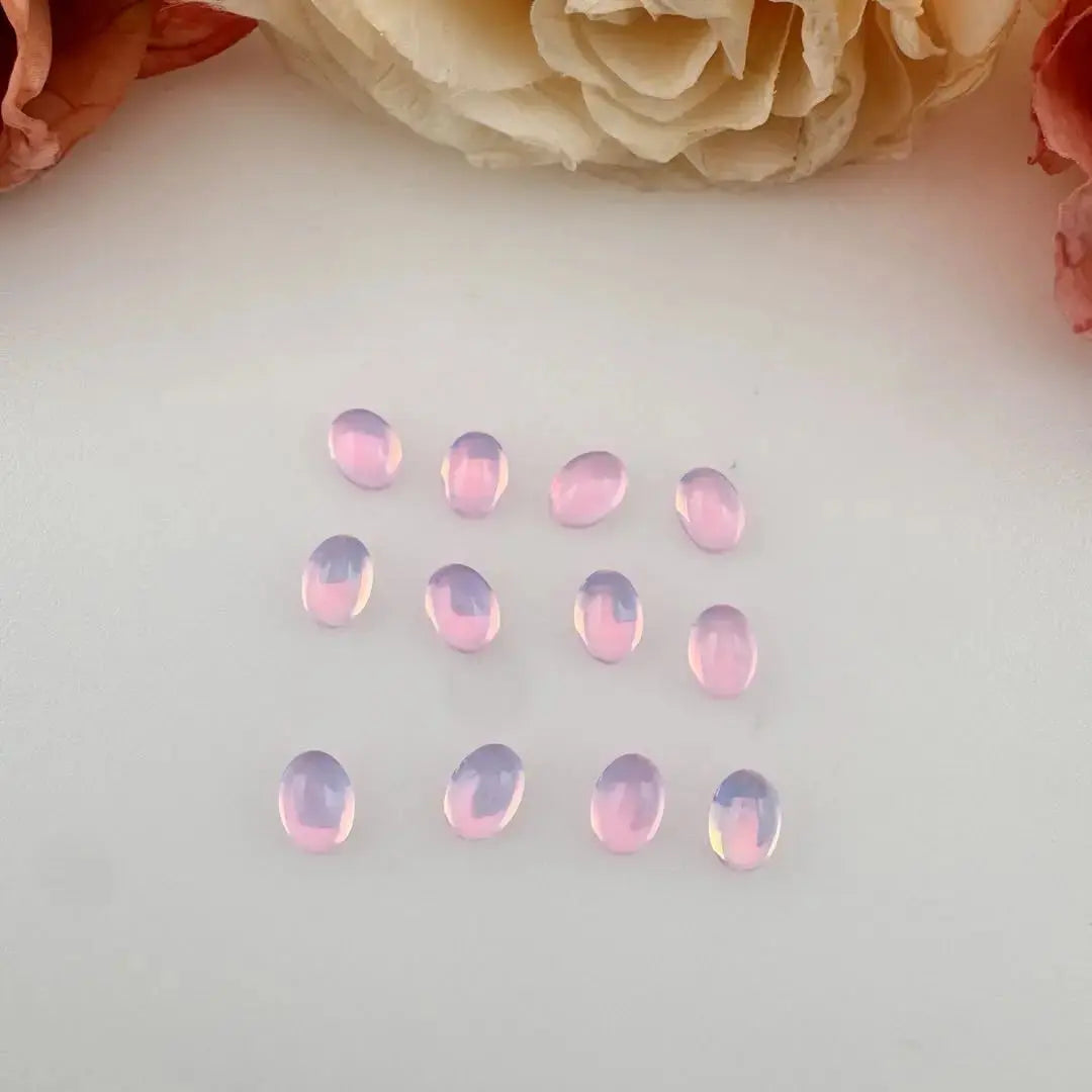 FS18708-About 6*8mm Oval Crystal Glass Nail Charns Zoe DIY Wholesale