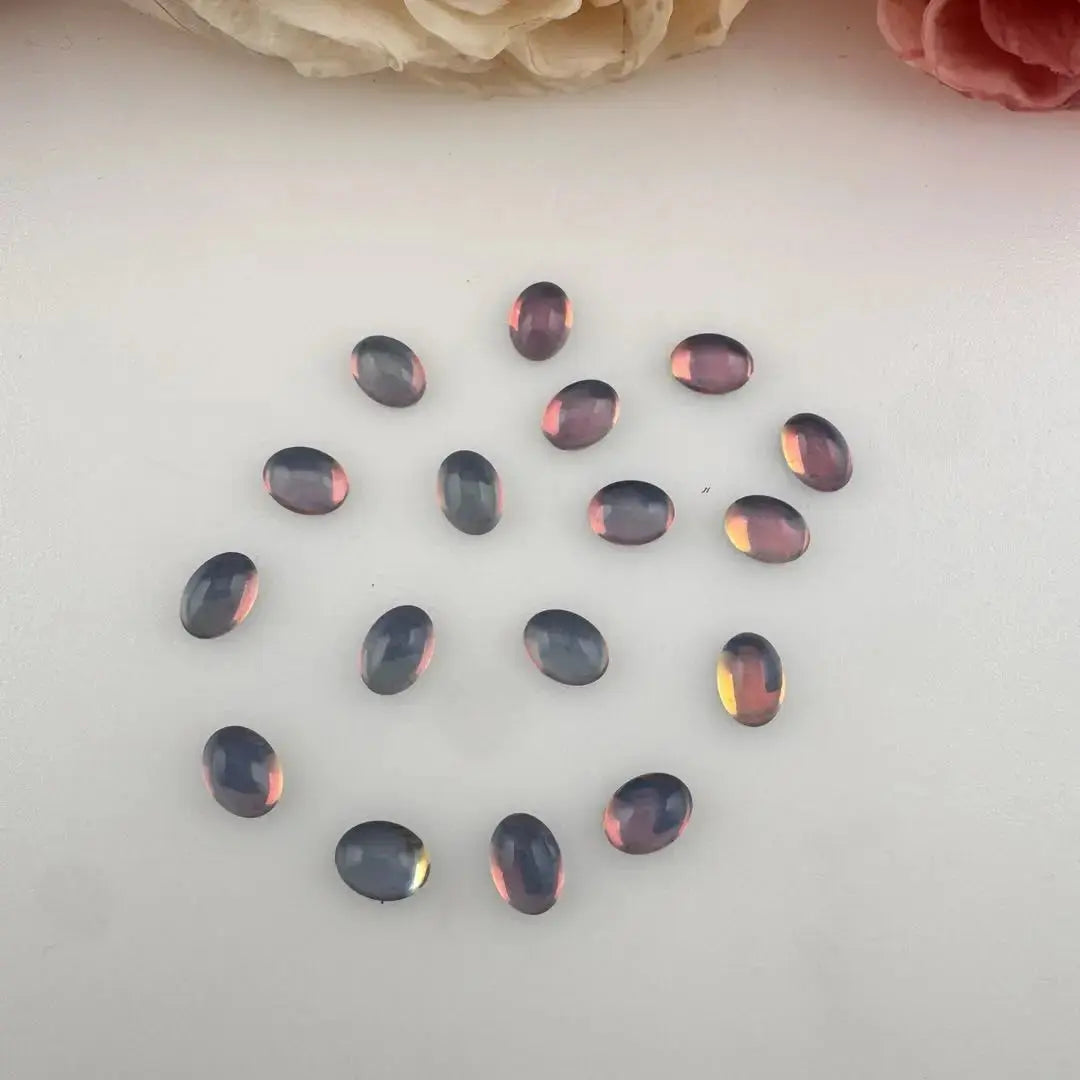 FS18708-About 6*8mm Oval Crystal Glass Nail Charns Zoe DIY Wholesale