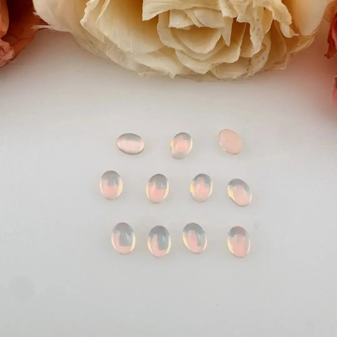 FS18708-About 6*8mm Oval Crystal Glass Nail Charns Zoe DIY Wholesale