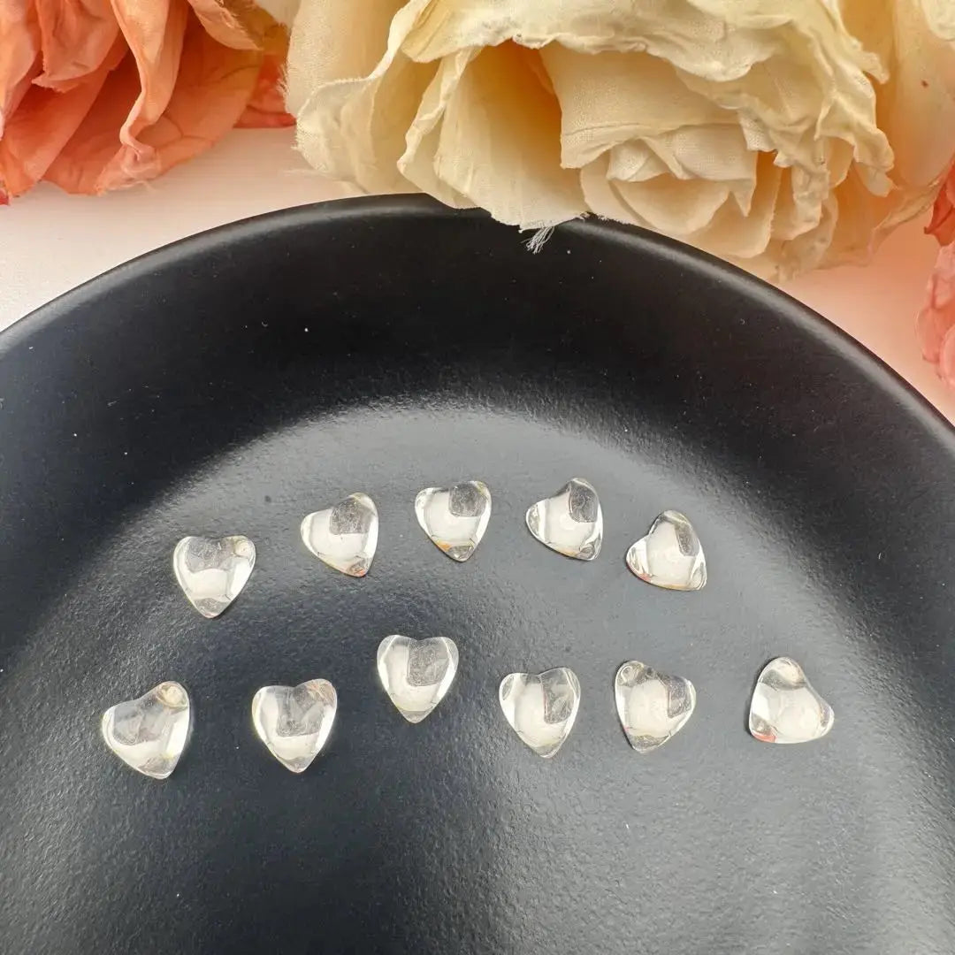 FS18718-About 8*8mm Heart Crystal Glass Nail Charns Zoe DIY Wholesale