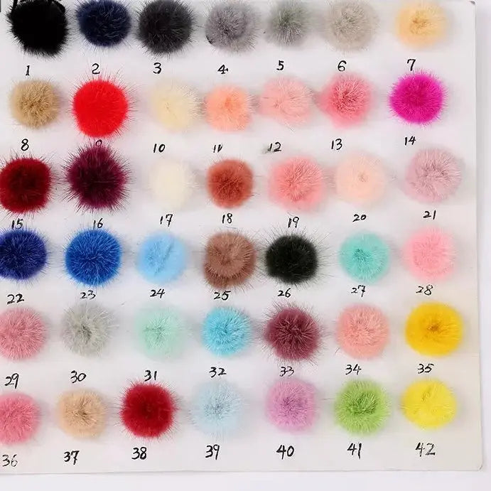 FS18758-About 25-27mm Fluffy Pompom Patch Zoe DIY Wholesale