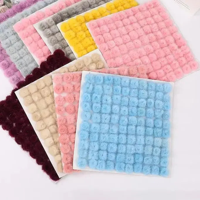 FS18758-About 25-27mm Fluffy Pompom Patch Zoe DIY Wholesale