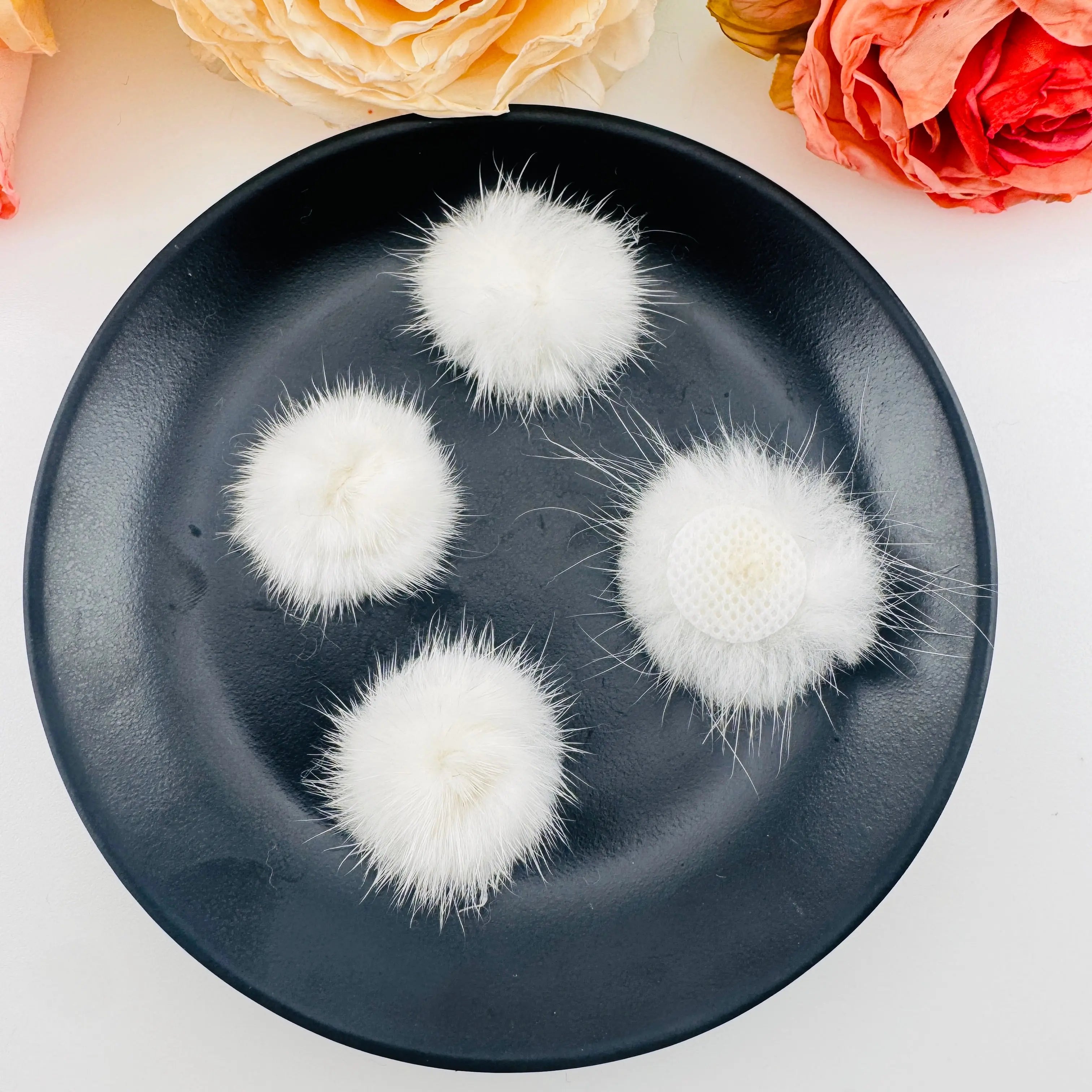 FS18758-About 25-27mm Fluffy Pompom Patch Zoe DIY Wholesale