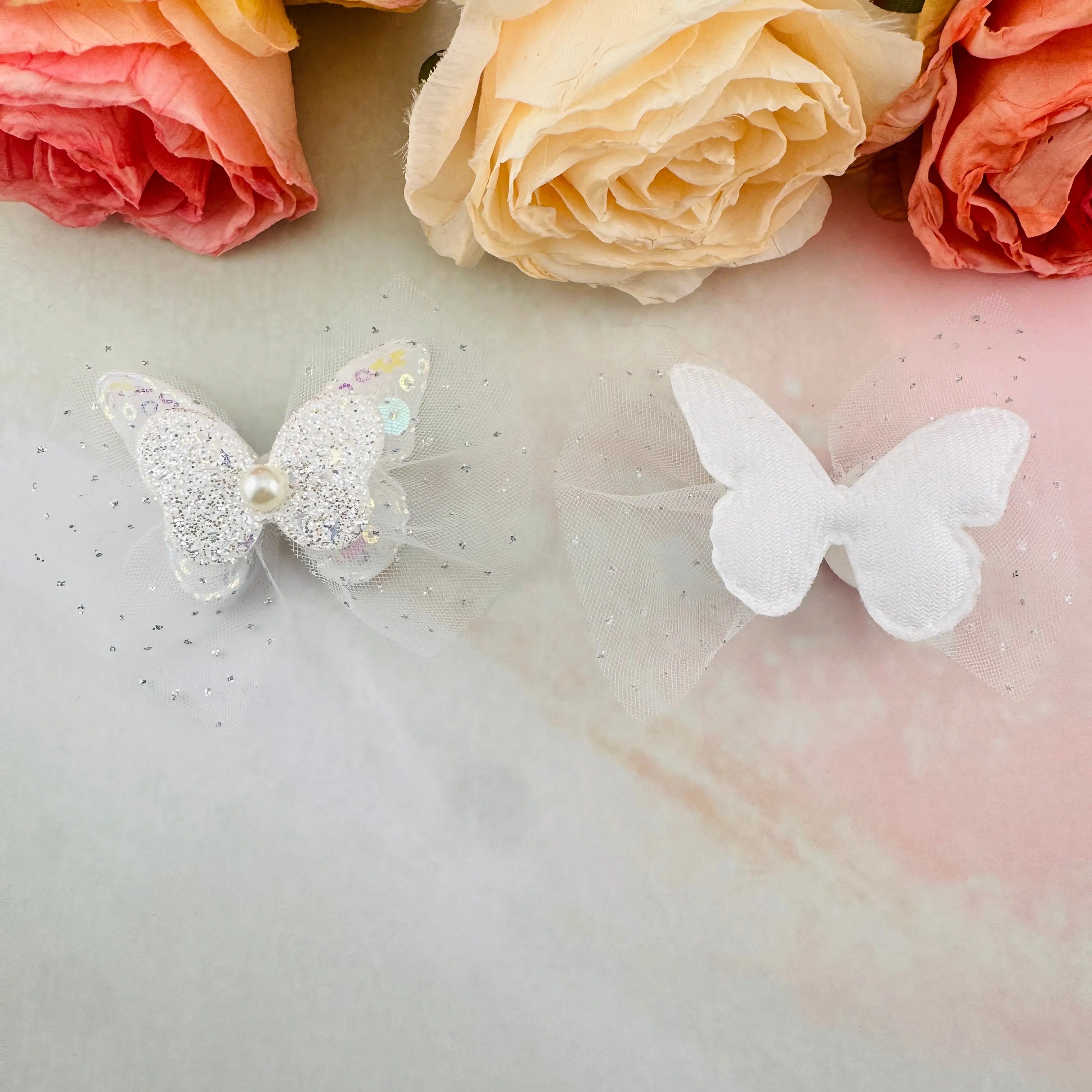 FS18844-About 8.5×7cm Butterfly Farbic Zoe DIY Wholesale