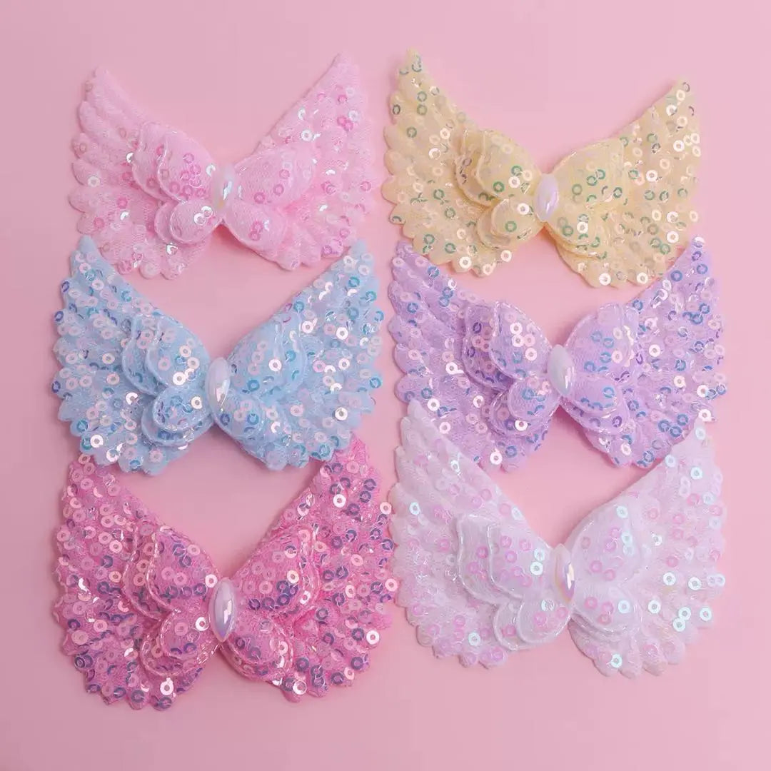FS18875-About 8.5×6cm Butterfly Angle Wings Farbic Patch Zoe DIY Wholesale