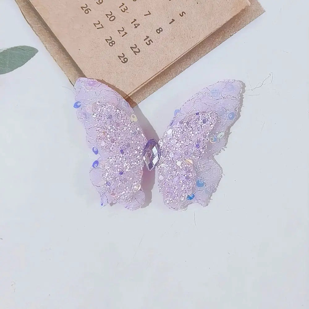 FS18882-About 6.5×5cm Bling Butterfly Farbic Zoe DIY Wholesale