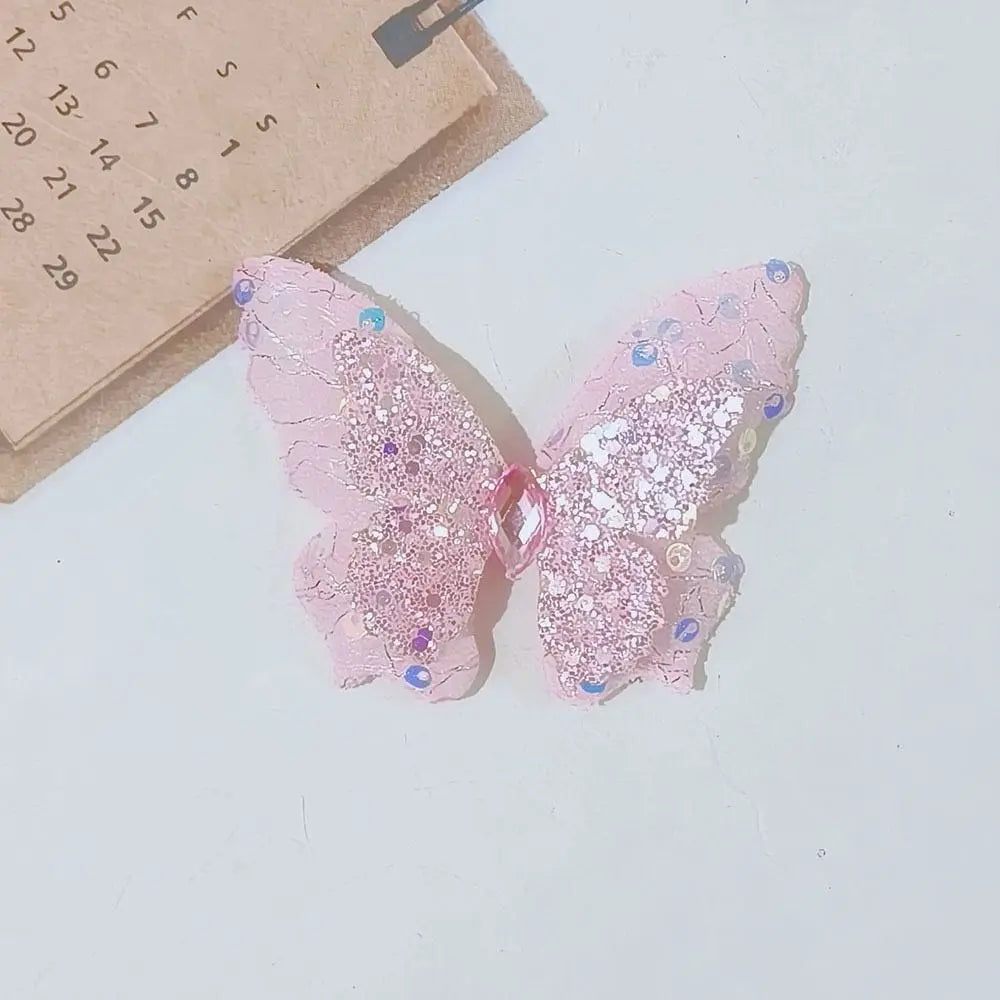FS18882-About 6.5×5cm Bling Butterfly Farbic Zoe DIY Wholesale