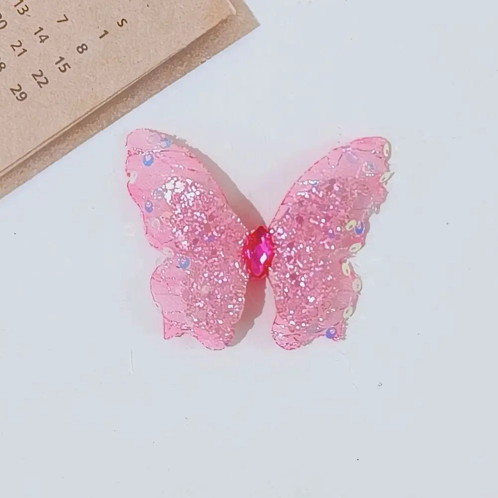 FS18882-About 6.5×5cm Bling Butterfly Farbic Zoe DIY Wholesale