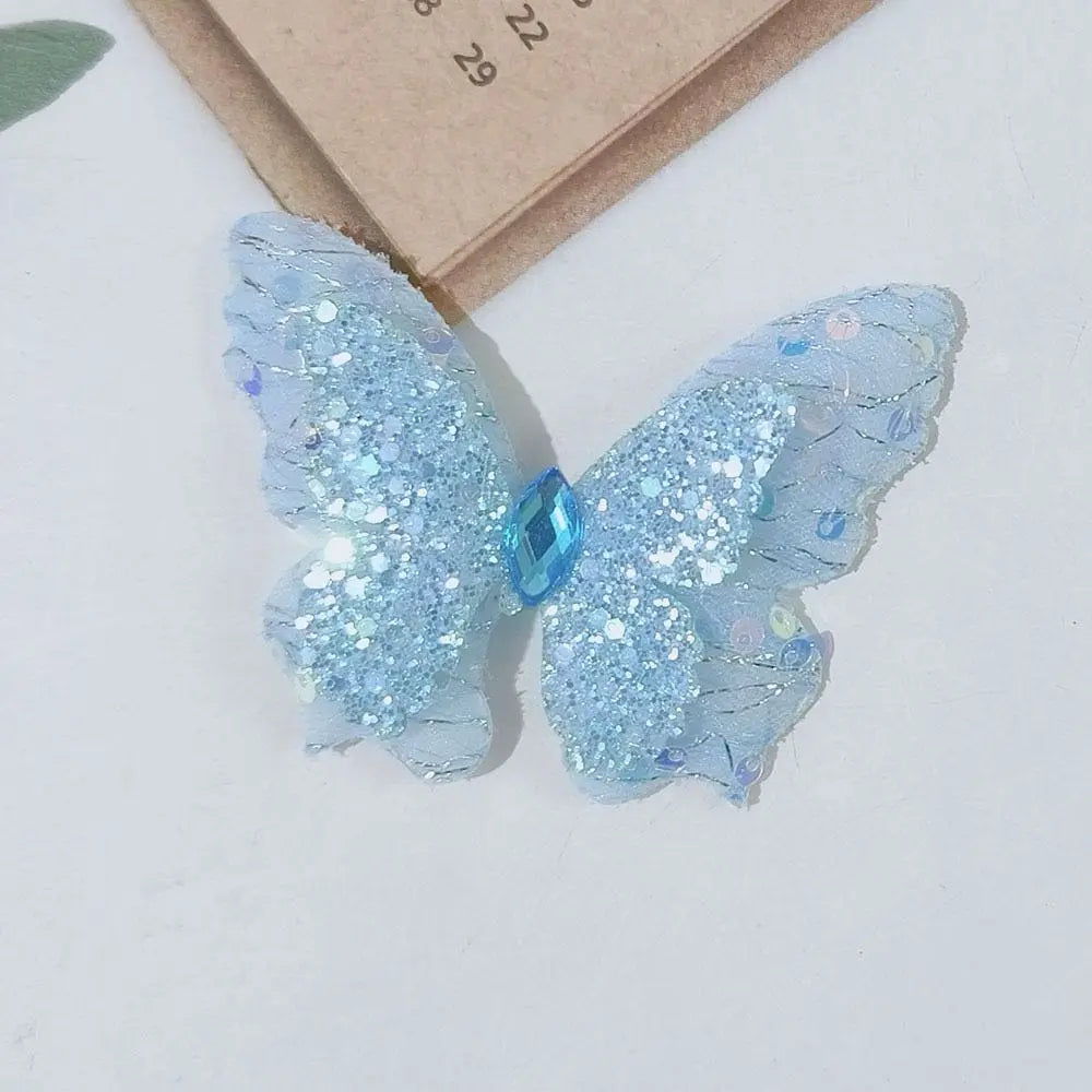 FS18882-About 6.5×5cm Bling Butterfly Farbic Zoe DIY Wholesale