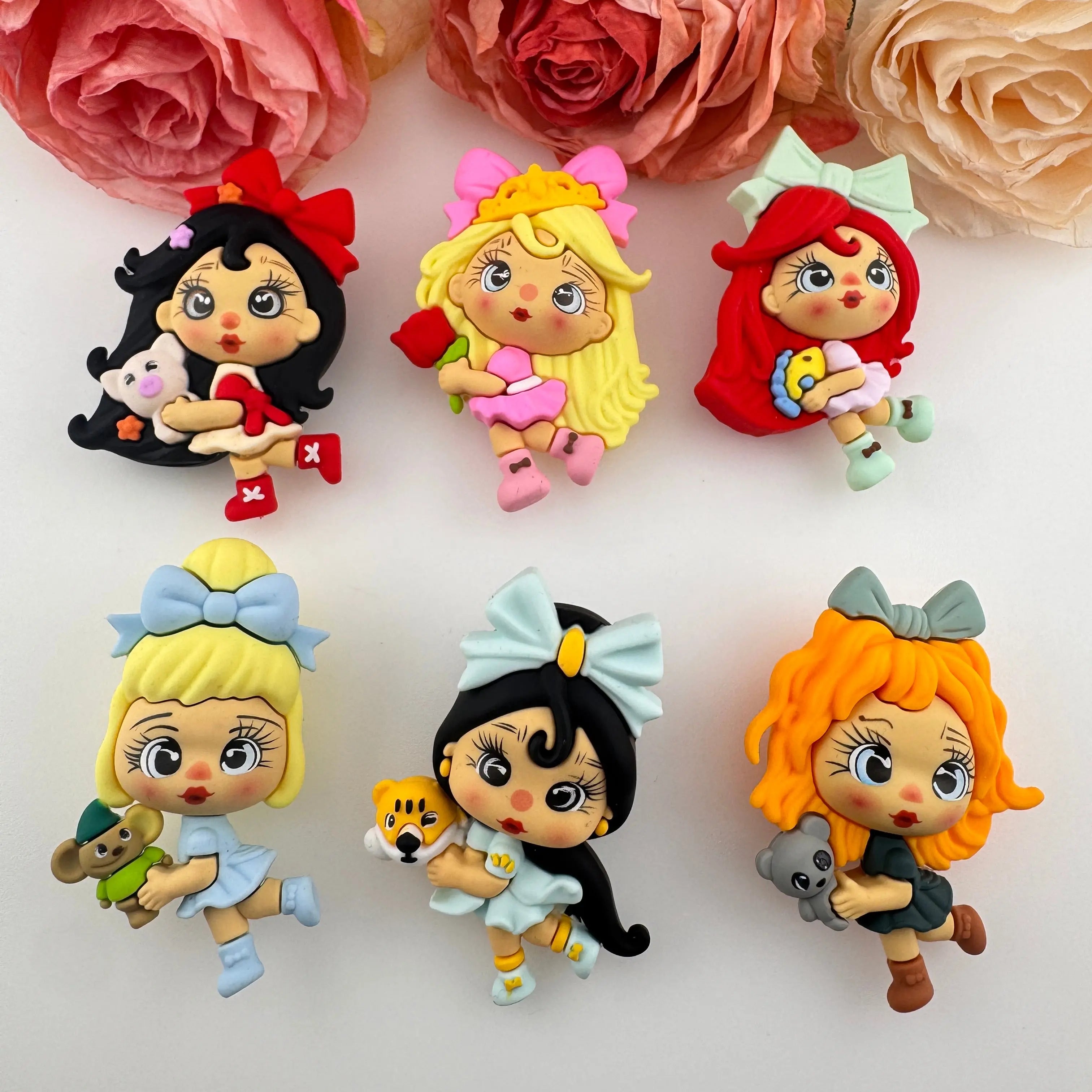 FS18947-Cute Girl Princess Silicone Pen Topper Zoe DIY Wholesale