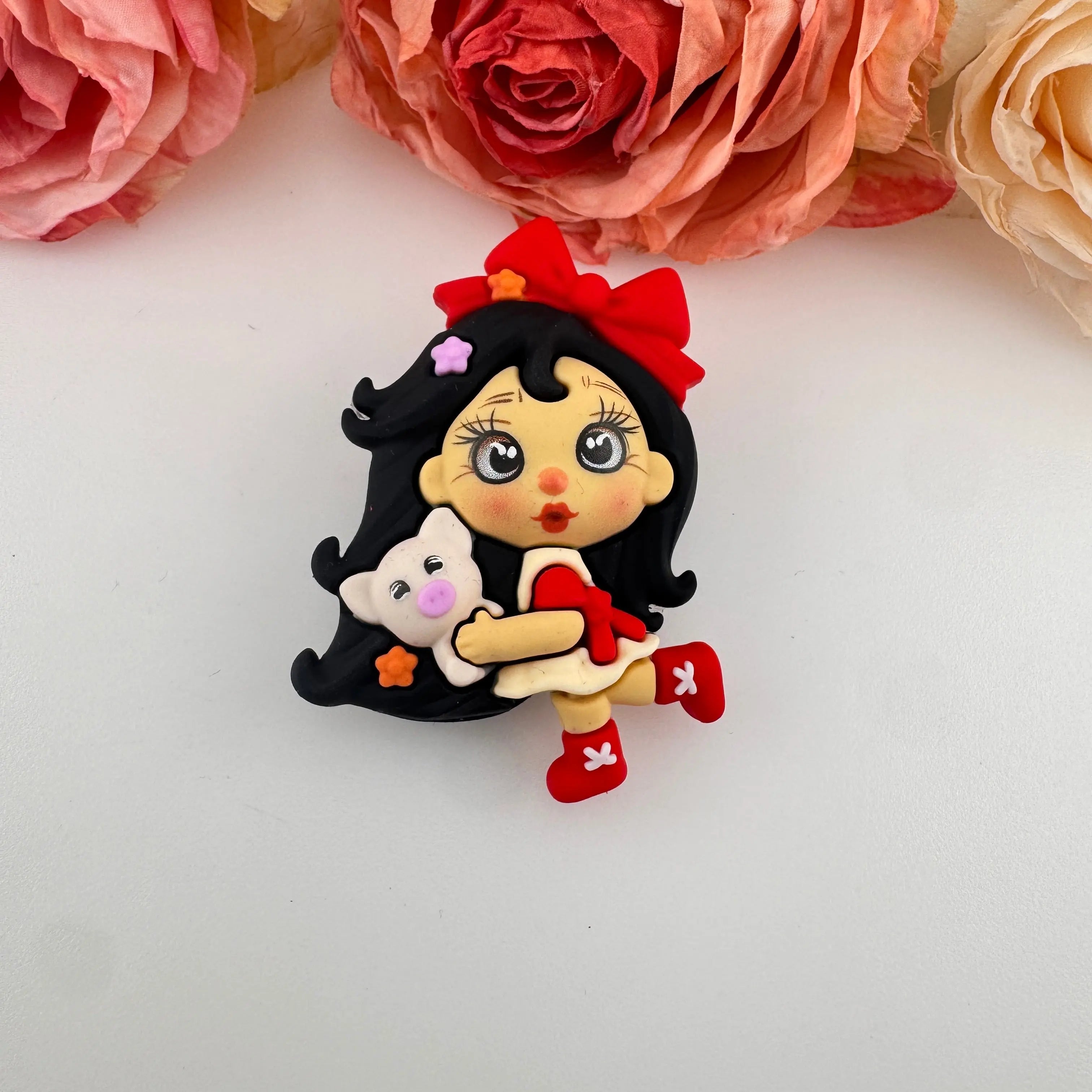FS18947-Cute Girl Princess Silicone Pen Topper Zoe DIY Wholesale