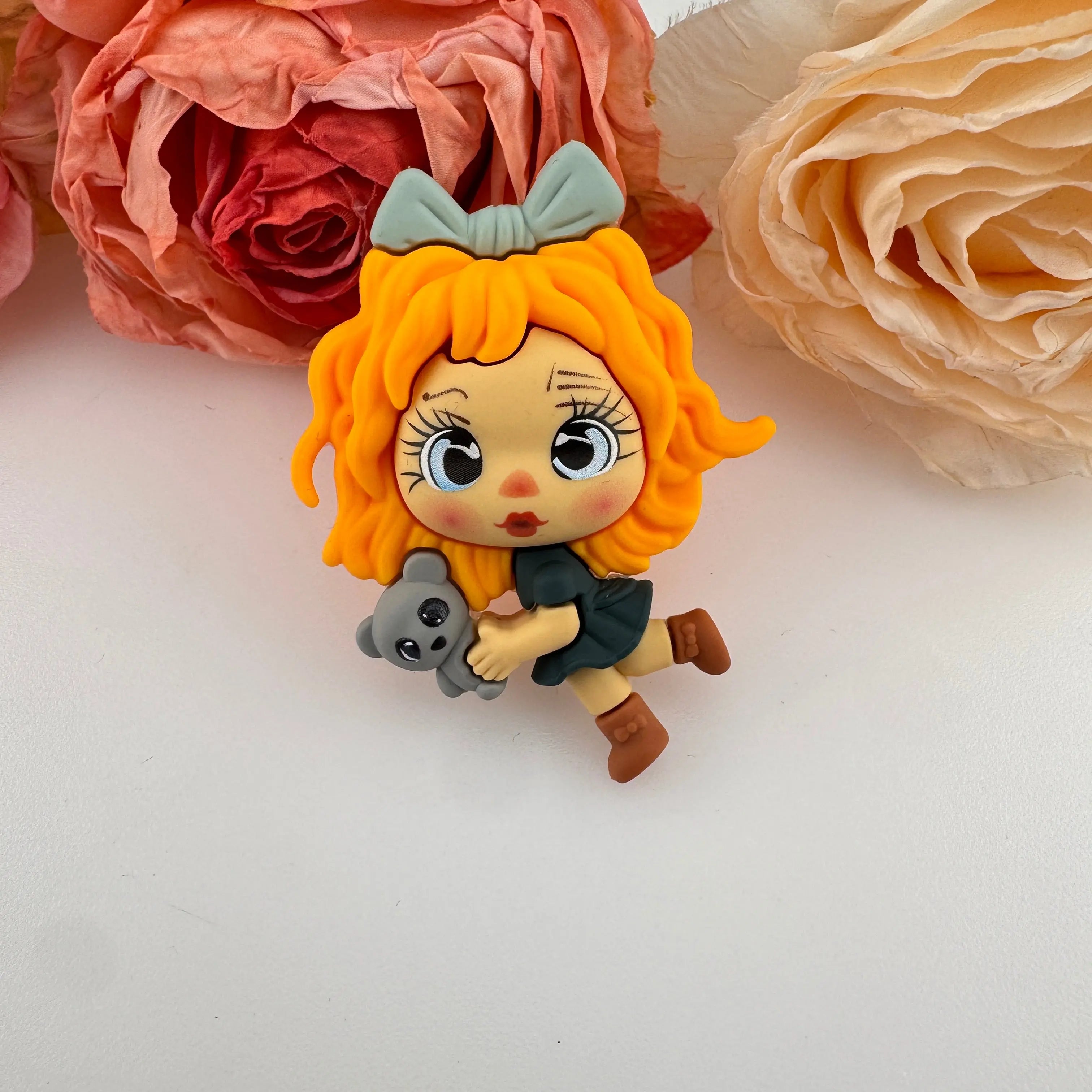 FS18947-Cute Girl Princess Silicone Pen Topper Zoe DIY Wholesale