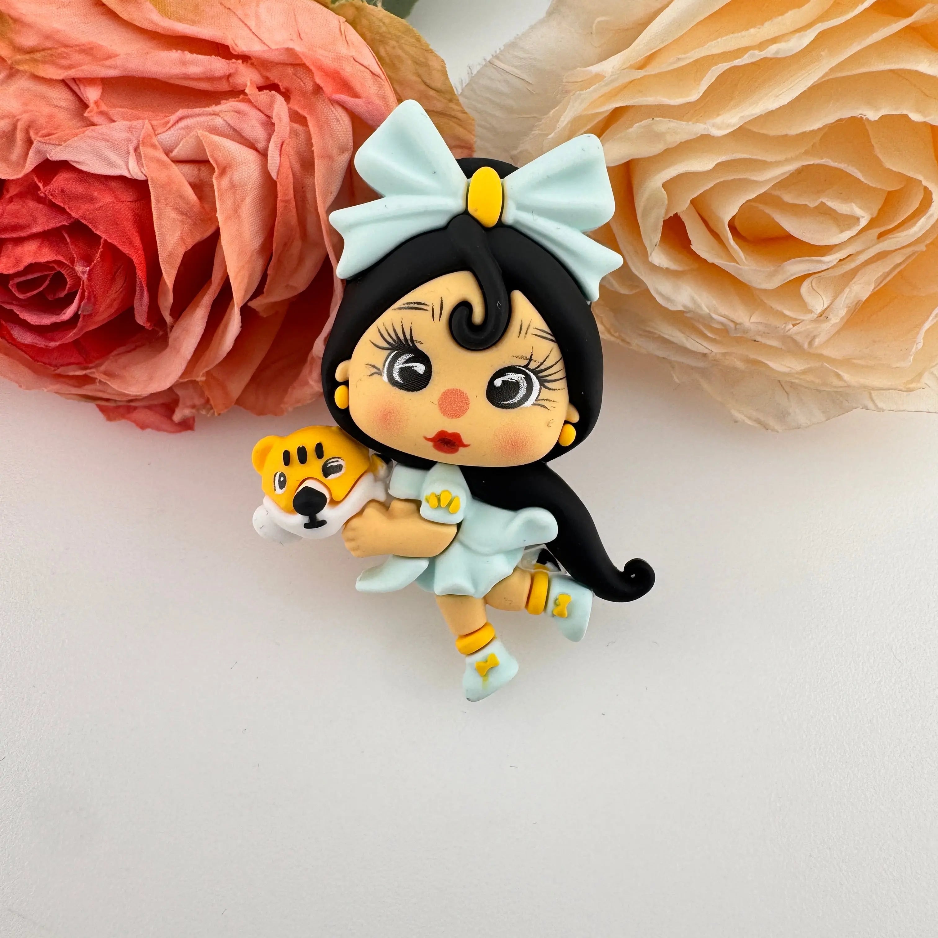 FS18947-Cute Girl Princess Silicone Pen Topper Zoe DIY Wholesale