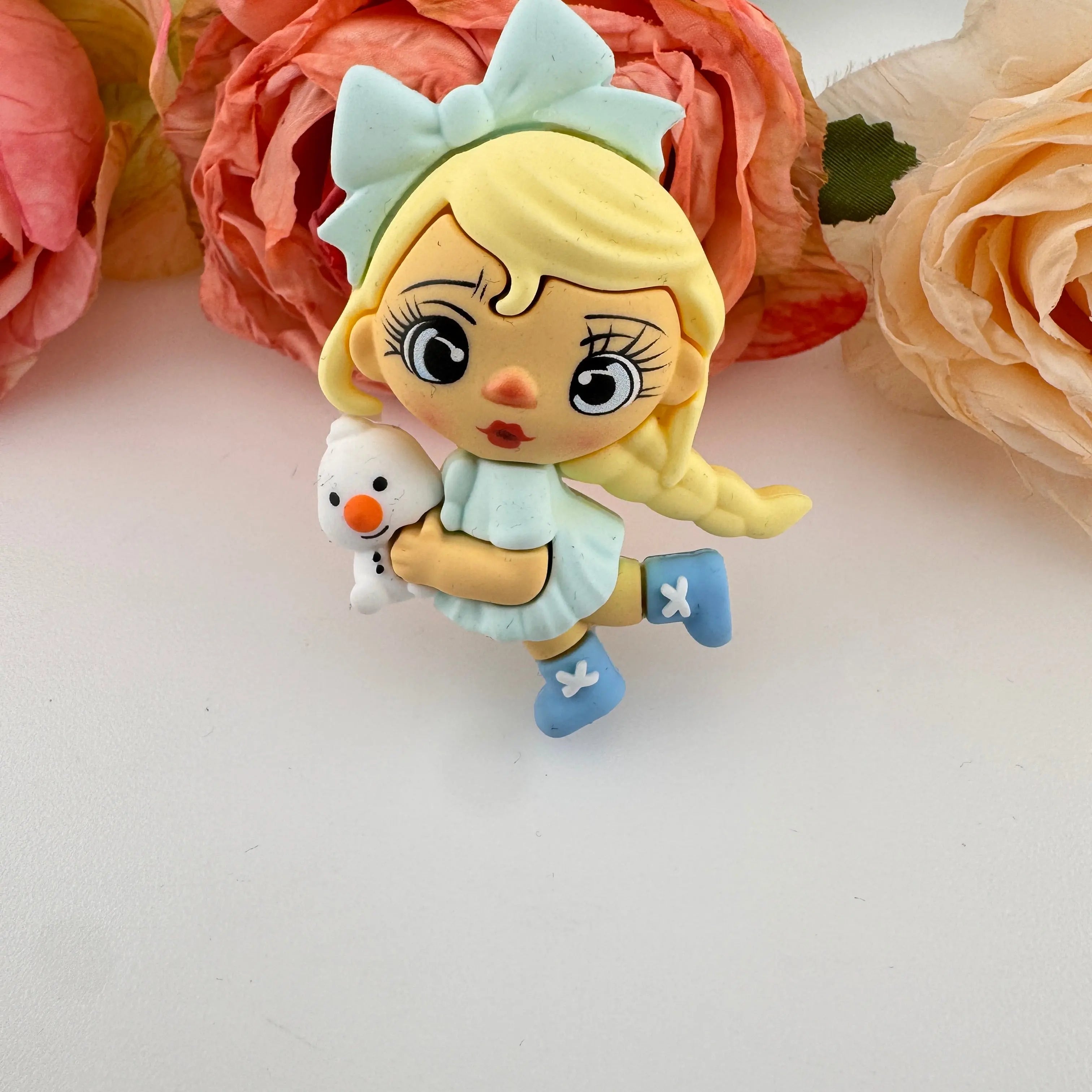 FS18947-Cute Girl Princess Silicone Pen Topper Zoe DIY Wholesale