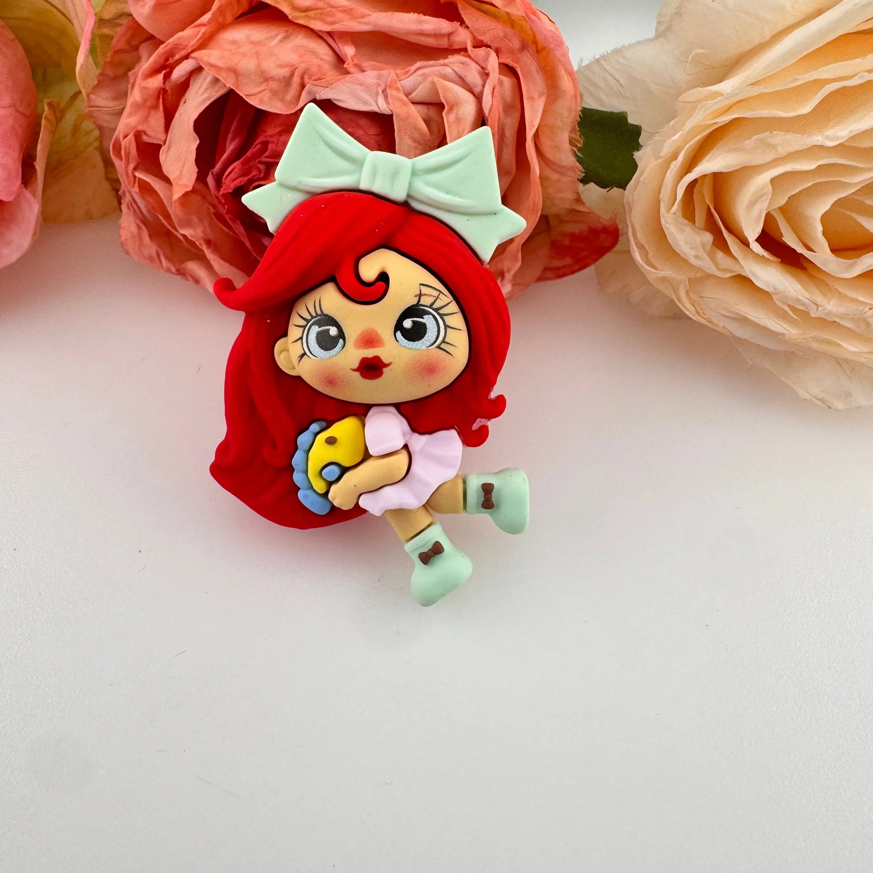 FS18947-Cute Girl Princess Silicone Pen Topper Zoe DIY Wholesale