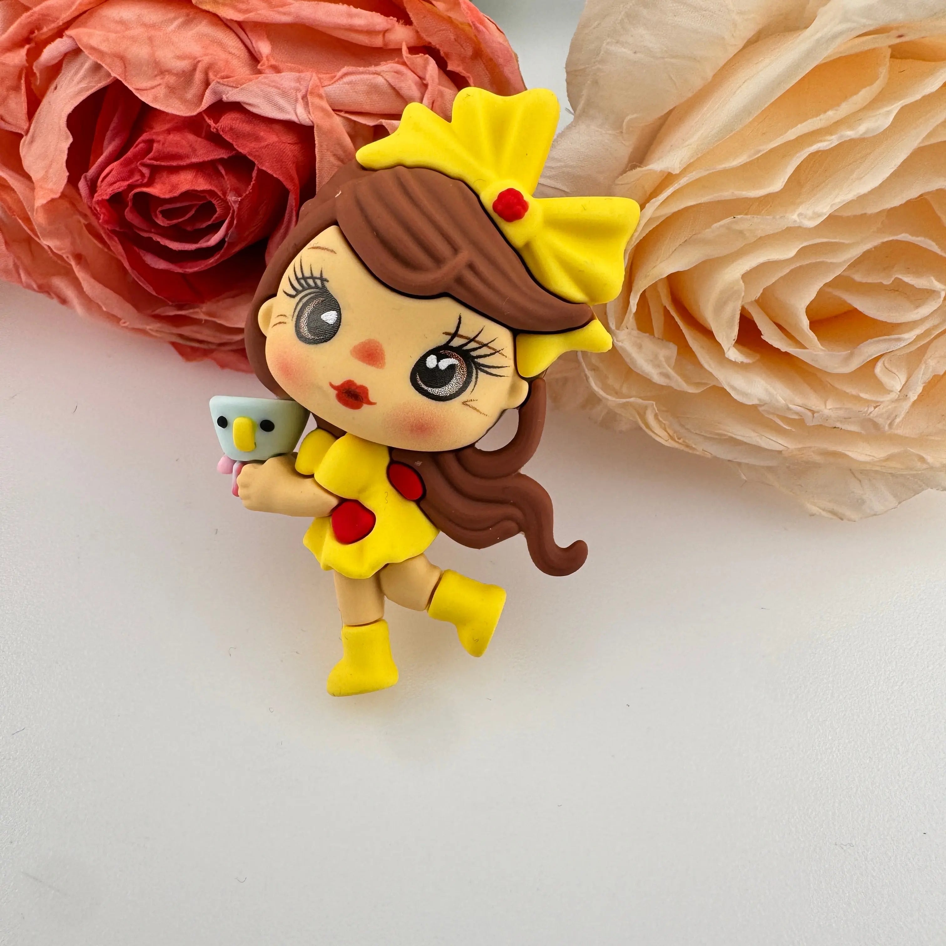 FS18947-Cute Girl Princess Silicone Pen Topper Zoe DIY Wholesale