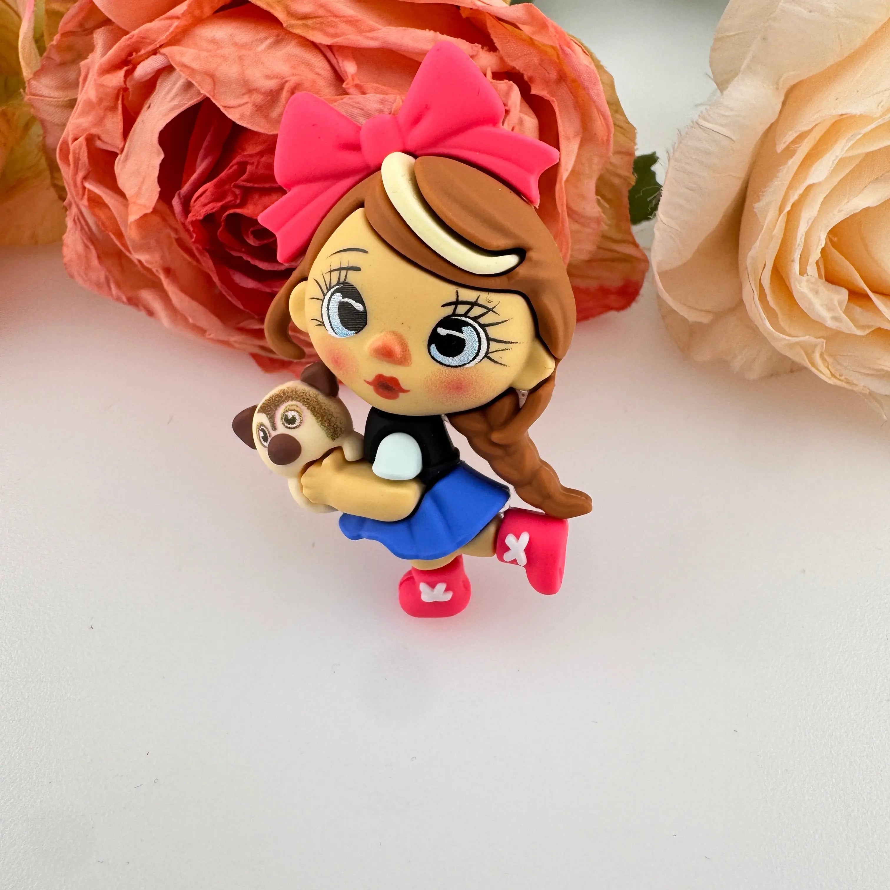 FS18947-Cute Girl Princess Silicone Pen Topper Zoe DIY Wholesale
