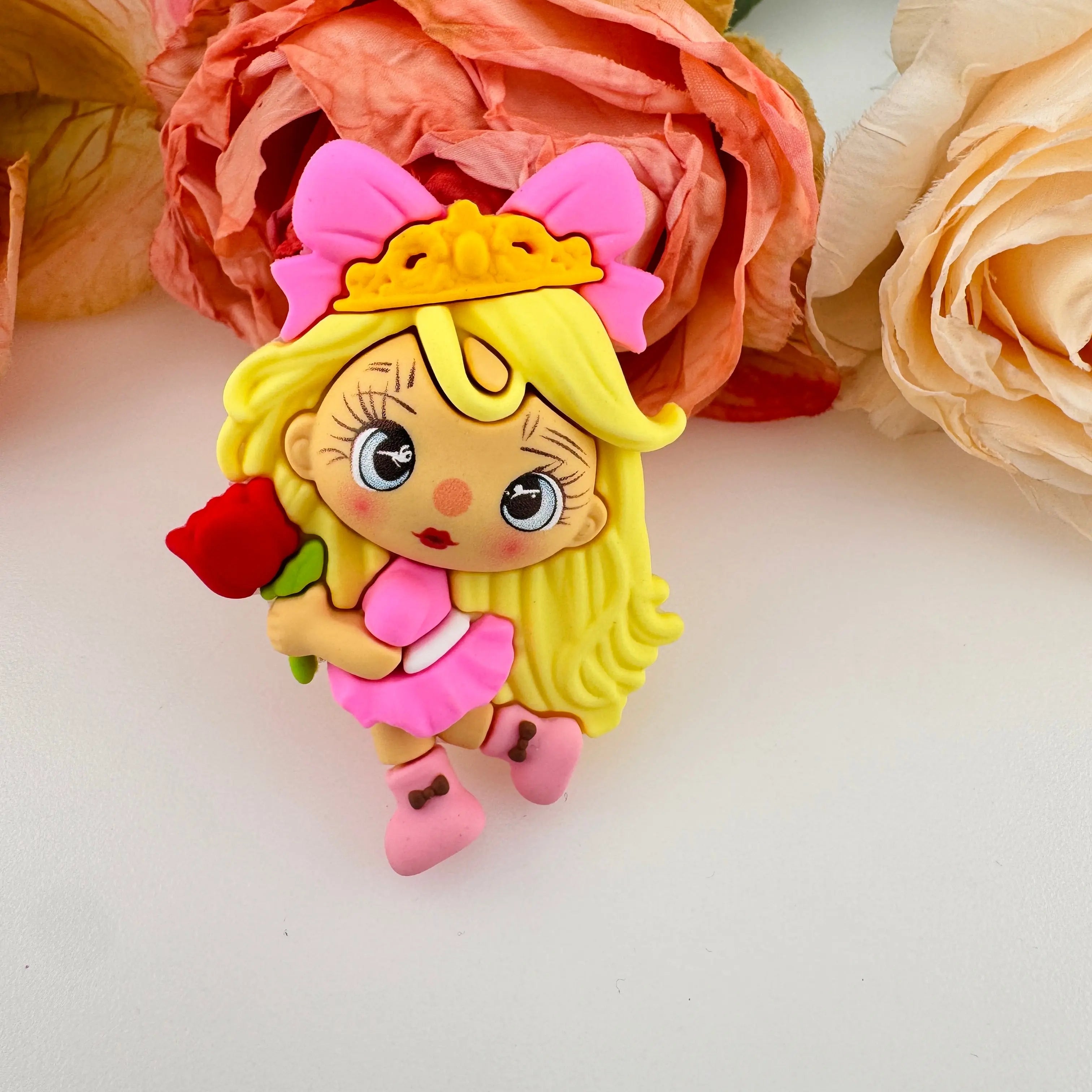 FS18947-Cute Girl Princess Silicone Pen Topper Zoe DIY Wholesale