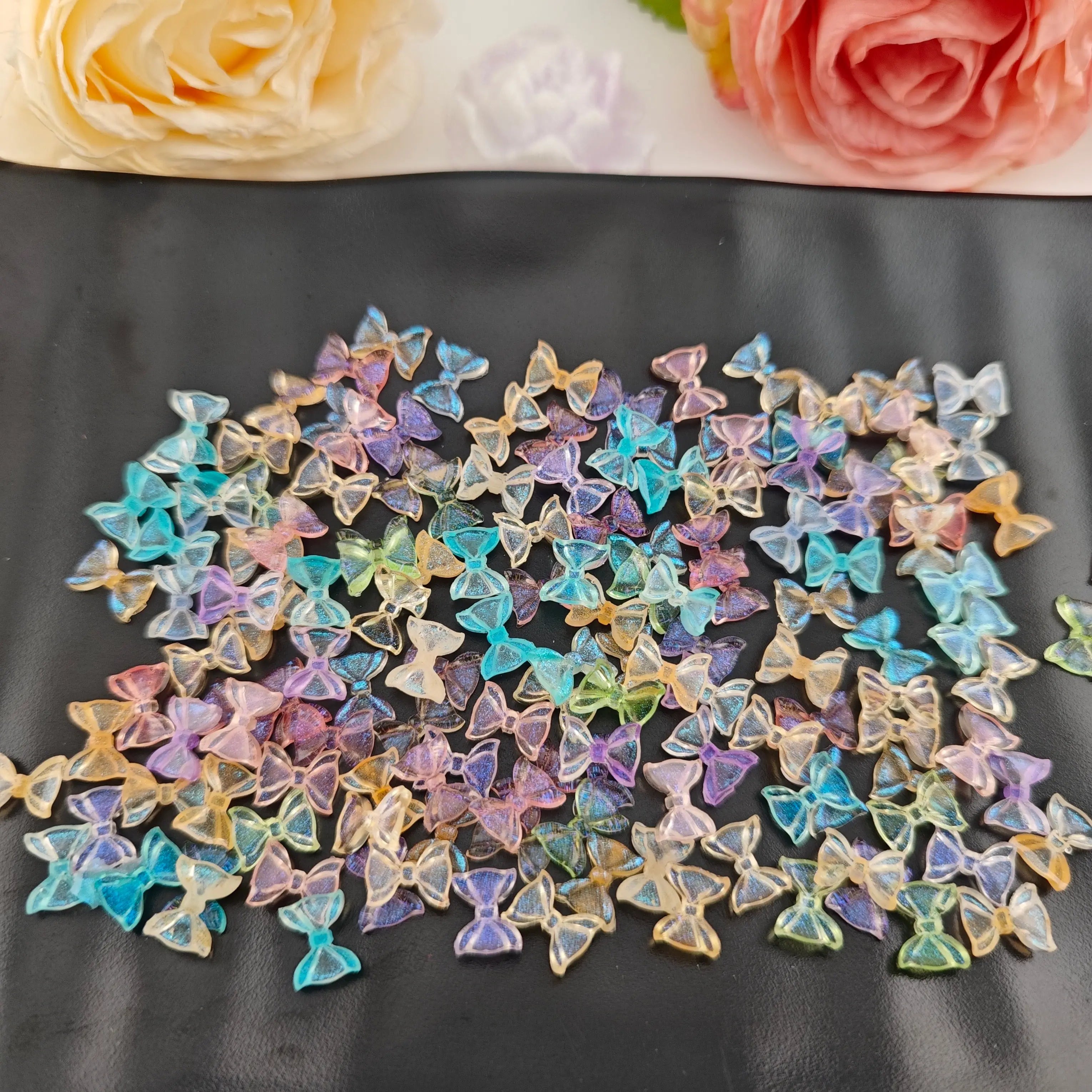 FS18960-About 10mm Bow Nail Charms Zoe DIY Wholesale