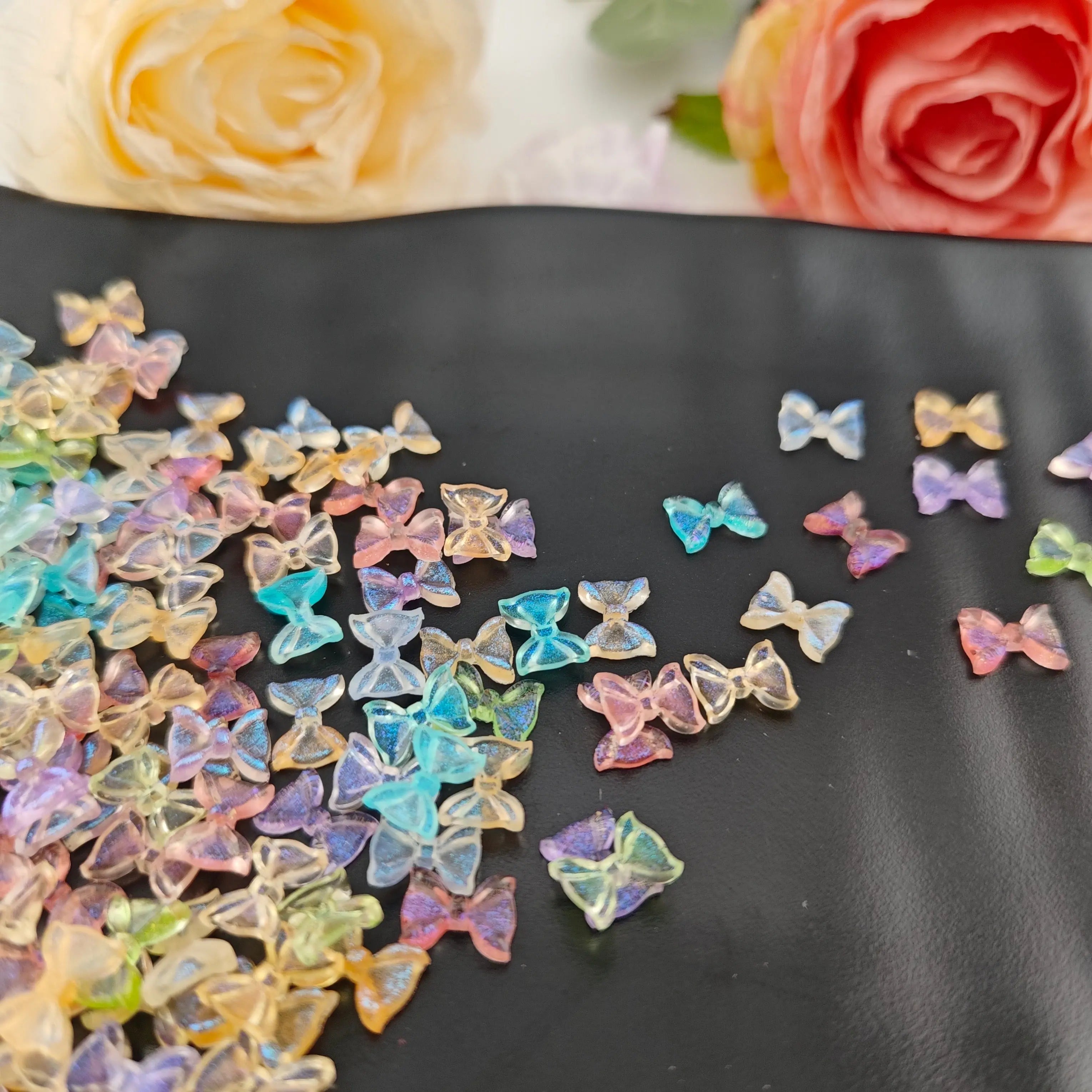 FS18960-About 10mm Bow Nail Charms Zoe DIY Wholesale
