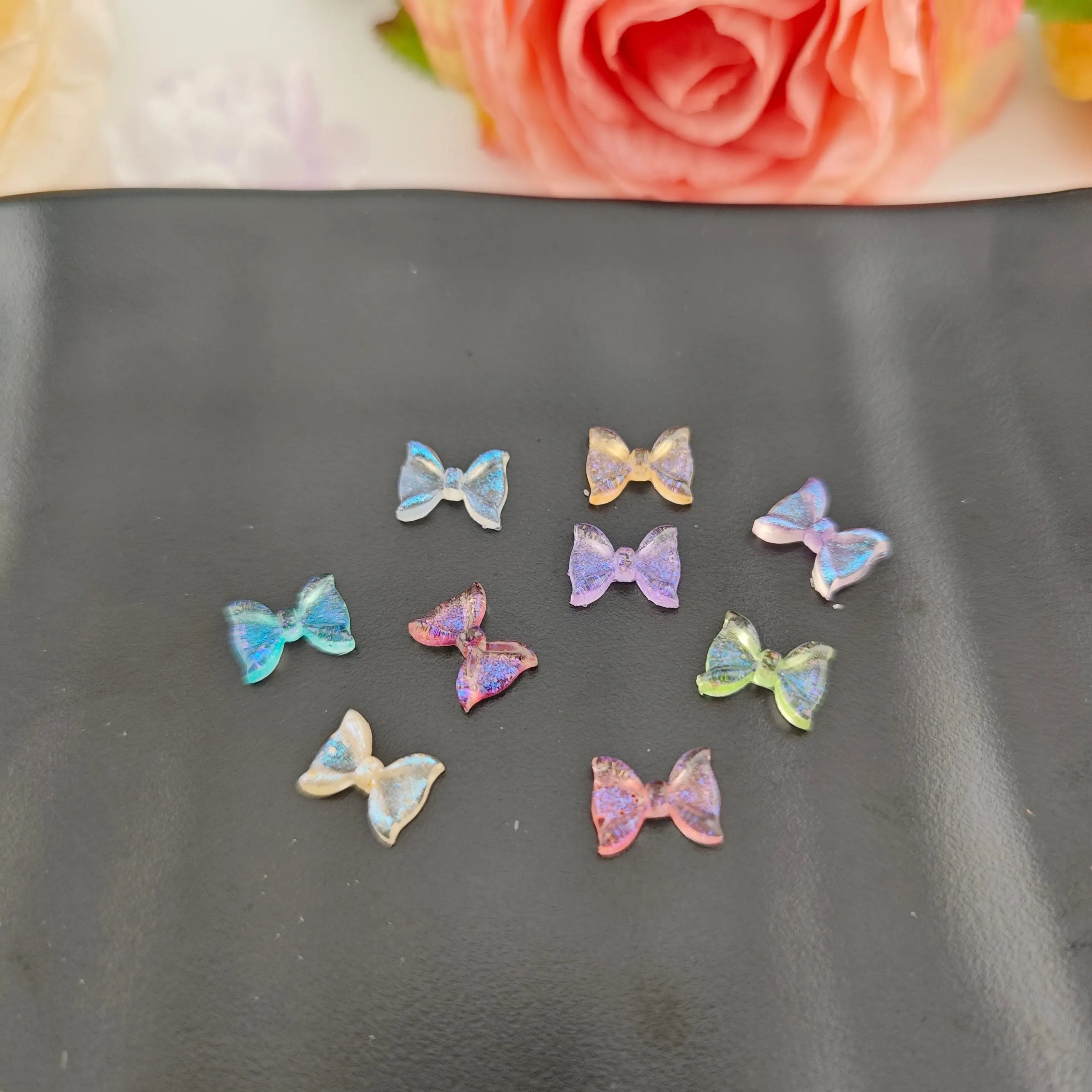 FS18960-About 10mm Bow Nail Charms Zoe DIY Wholesale