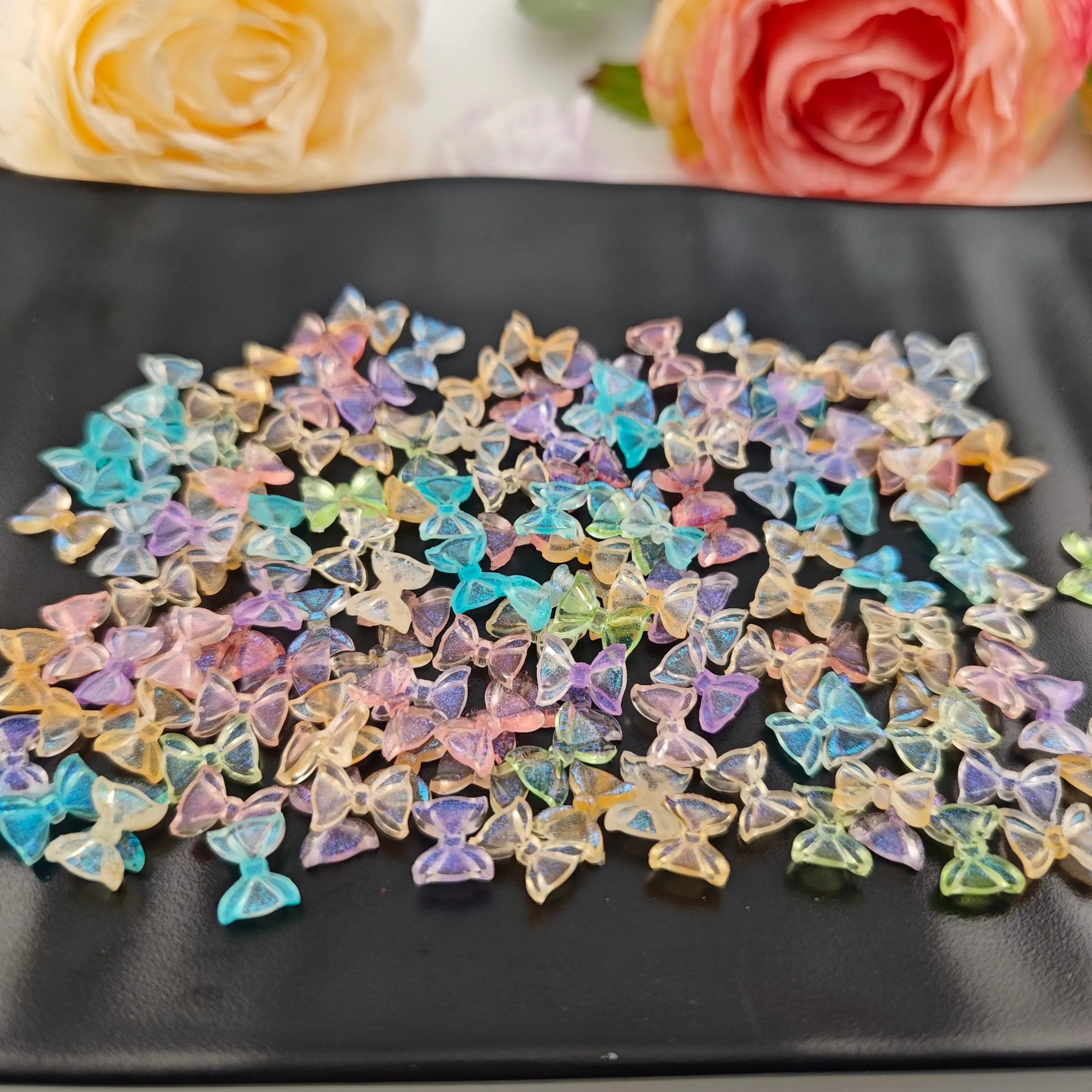 FS18960-About 10mm Bow Nail Charms Zoe DIY Wholesale