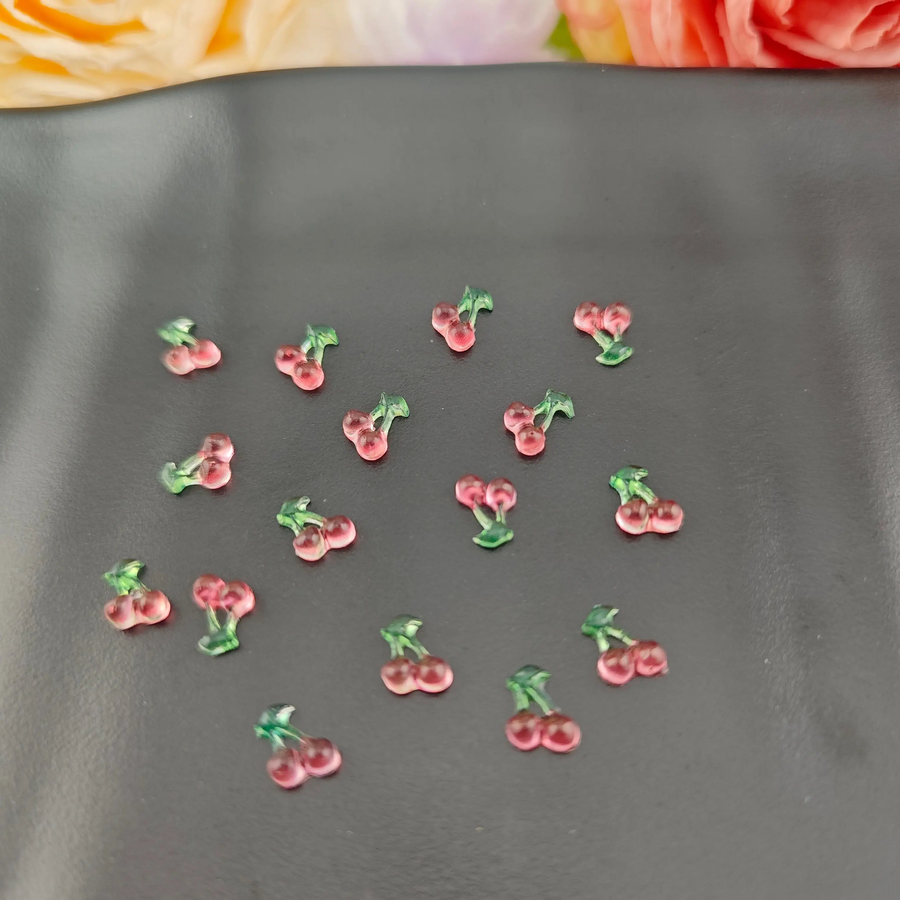 FS18967-About 5*7mm Cherry Nail Charms Zoe DIY Wholesale