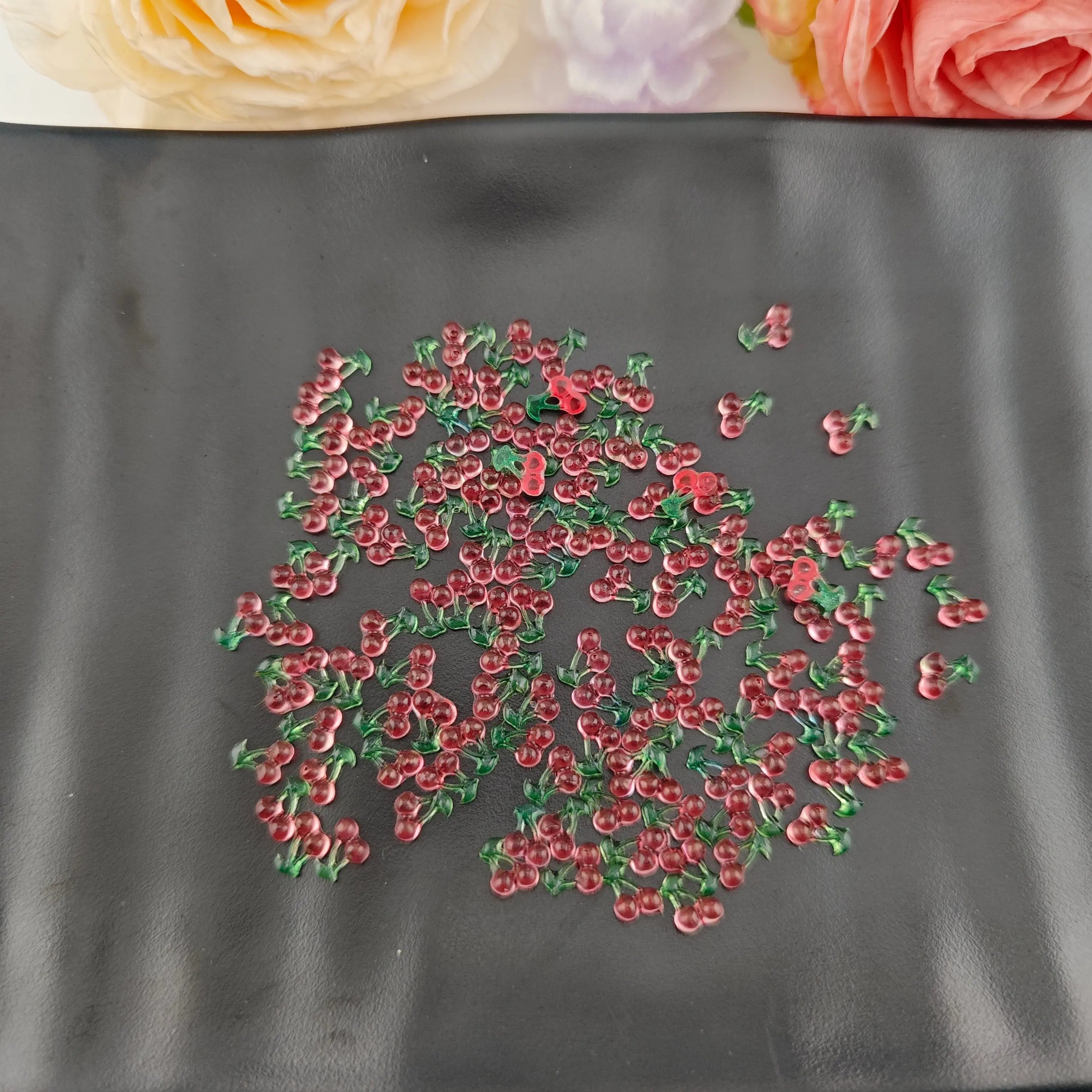 FS18967-About 5*7mm Cherry Nail Charms Zoe DIY Wholesale