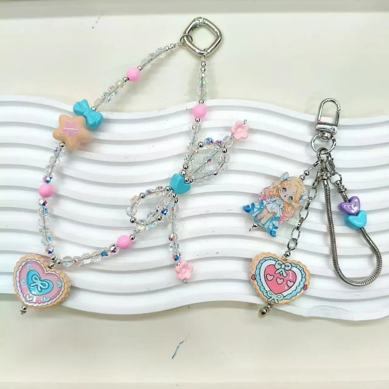 FS19011-Heart Acrylic Fancy Beads Zoe DIY Wholesale