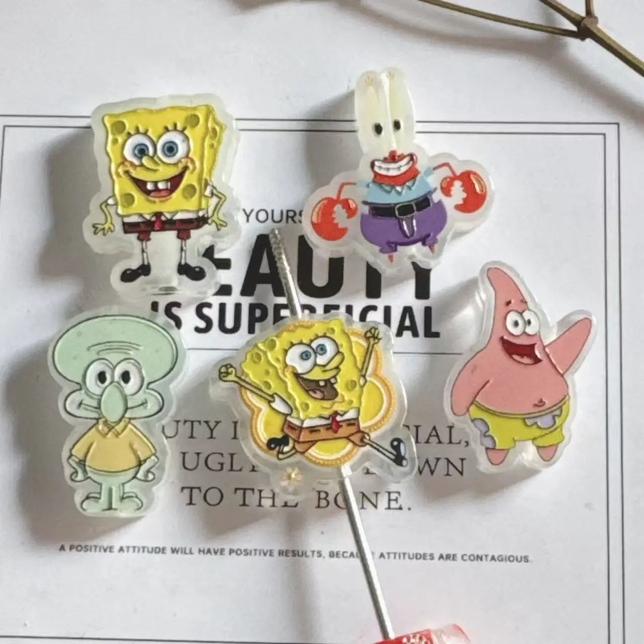 FS19024-SpongeBob Acrylic Beads Zoe DIY Wholesale