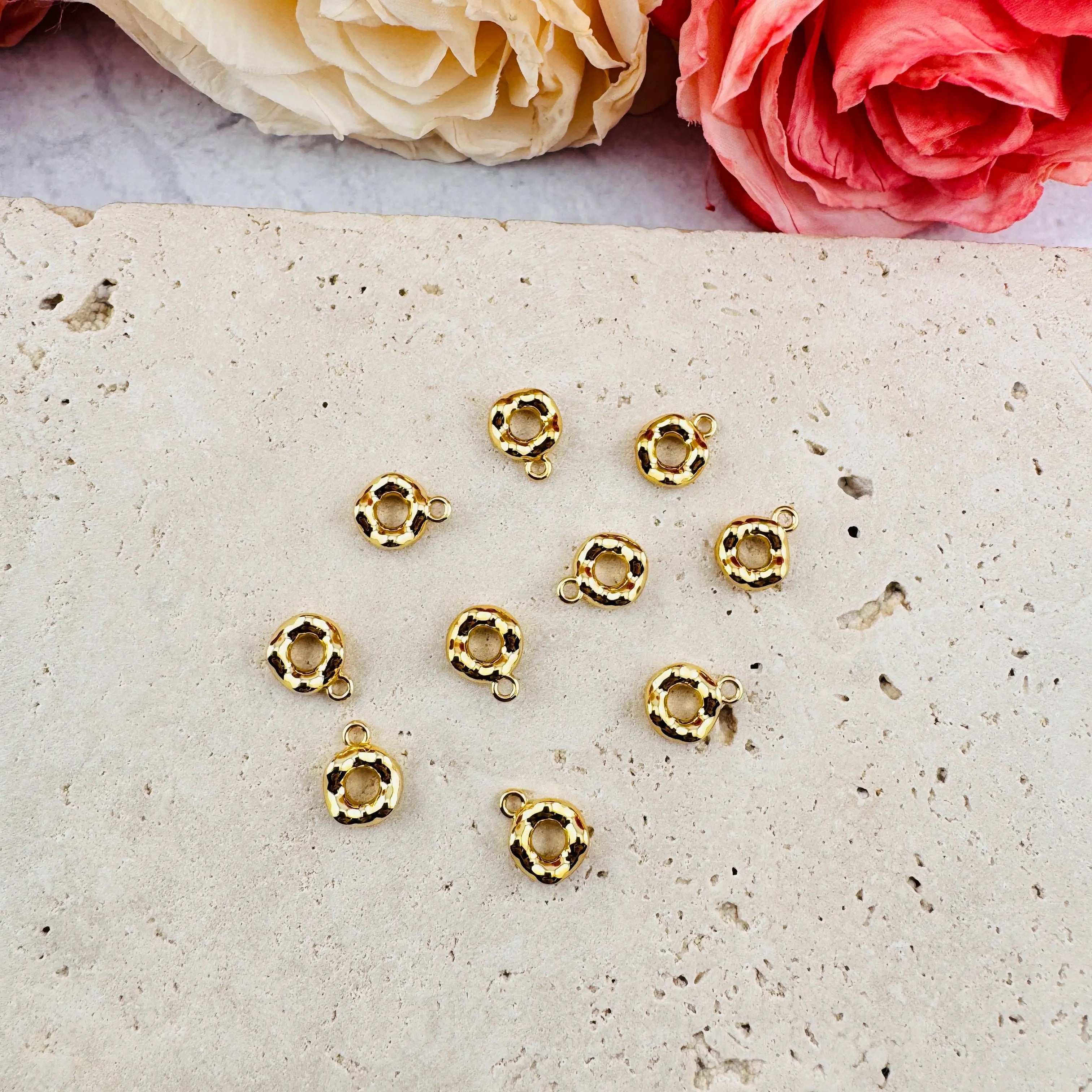 FS19072-About 8mm Wave Metal Spacer With Connector Zoe DIY Wholesale