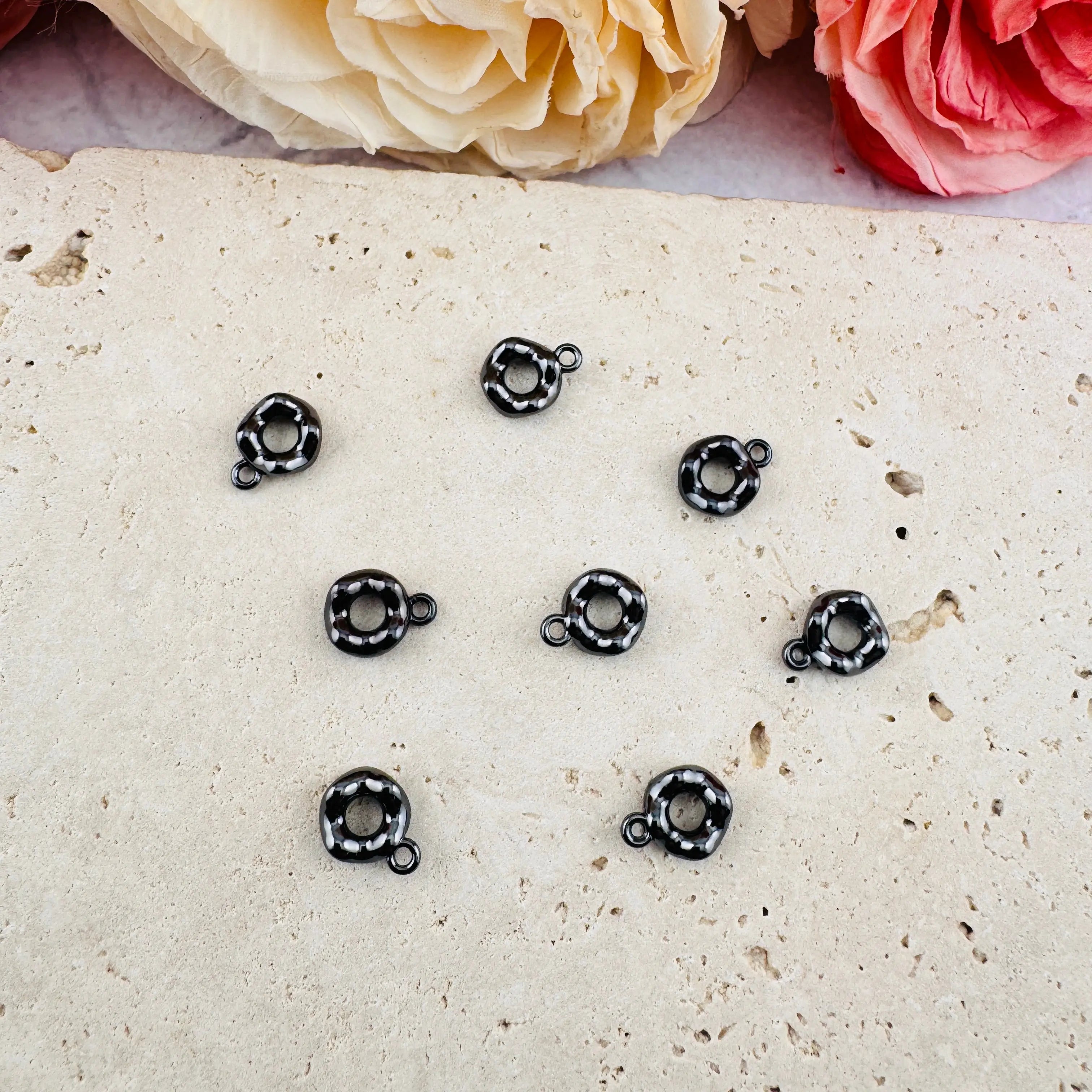 FS19072-About 8mm Wave Metal Spacer With Connector Zoe DIY Wholesale