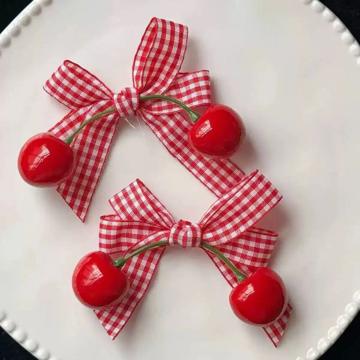 FS19085-Cherry Farbic Bow Zoe DIY Wholesale