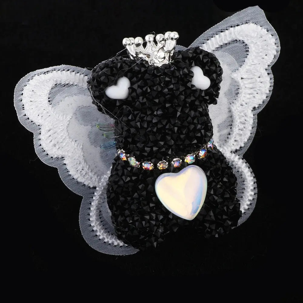 FS191355-About 40mm*46mm Butterfly Wing Bear Sugar Acrylic Beads For Making Beadable Pens Keychain Zoe DIY Wholesale