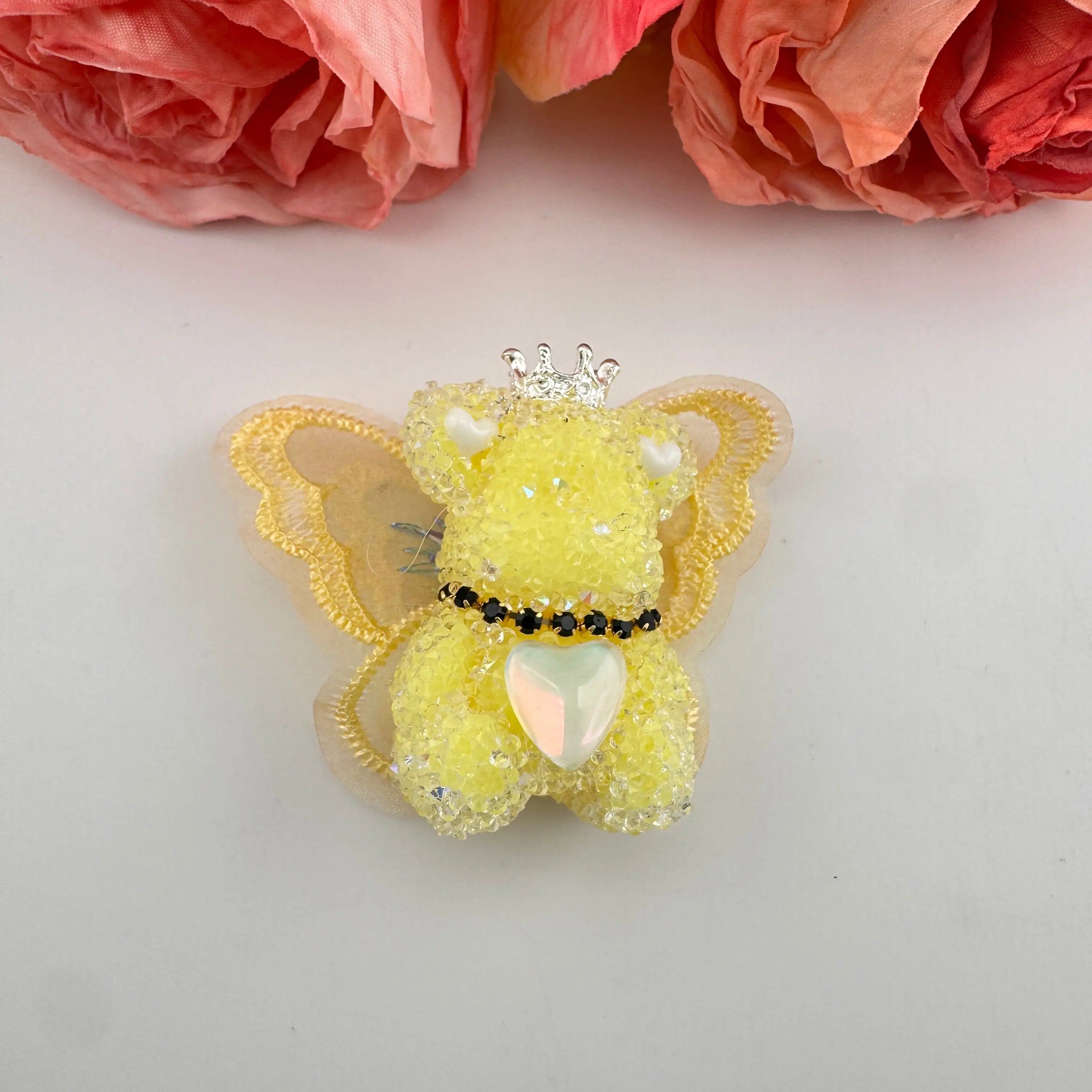 FS191355-About 40mm*46mm Butterfly Wing Bear Sugar Acrylic Beads For Making Beadable Pens Keychain Zoe DIY Wholesale