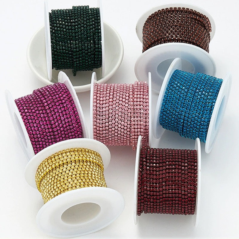 FS19154-9 Meters /Roll 2mm Color Chain Zoe DIY Wholesale
