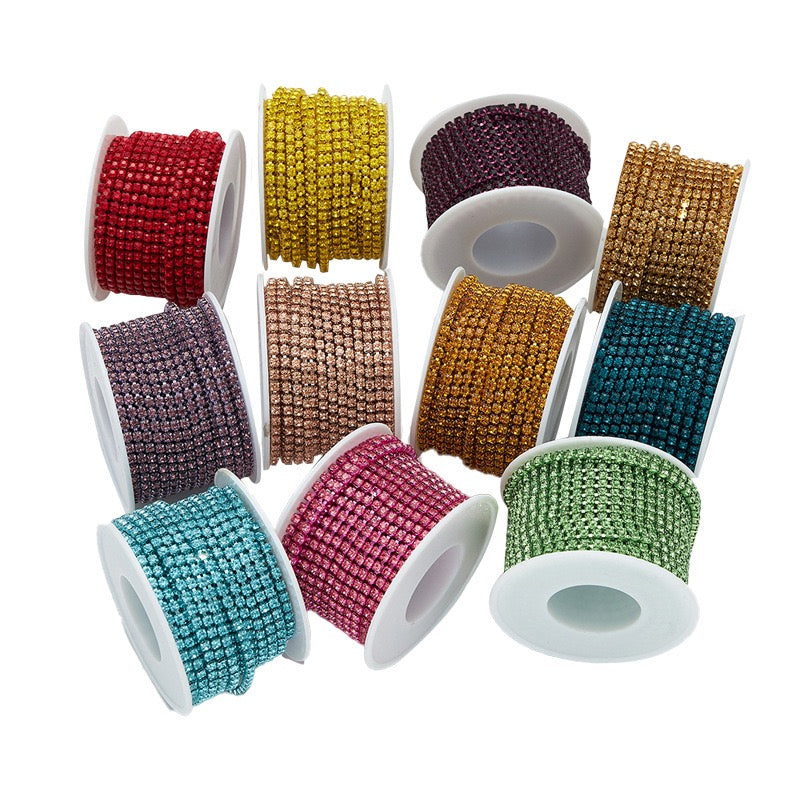 FS19154-9 Meters /Roll 2mm Color Chain Zoe DIY Wholesale
