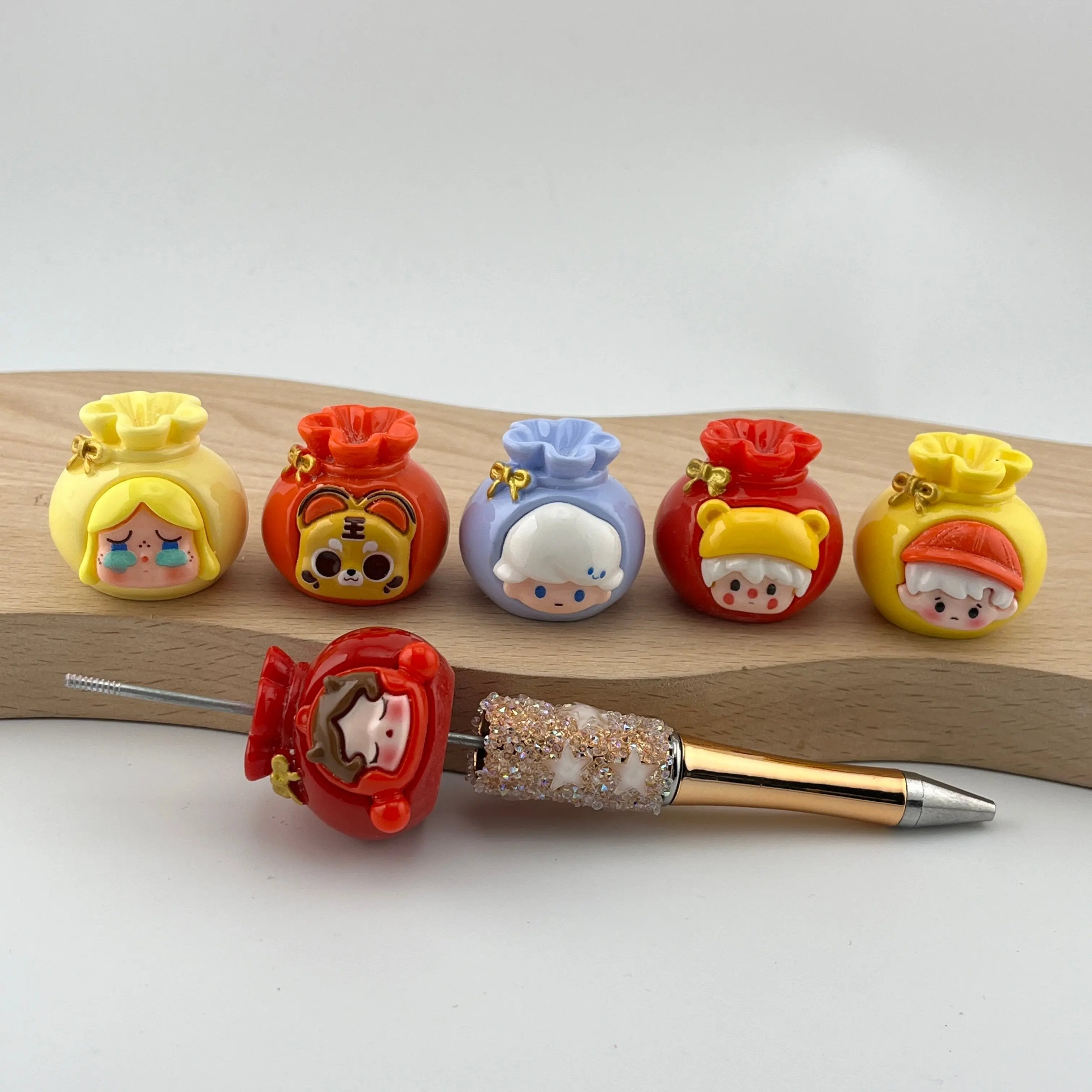 FS1918-Solid Color Pop Mart Resin Beads Fit For Beadable Pens Zoe's DIY Shop