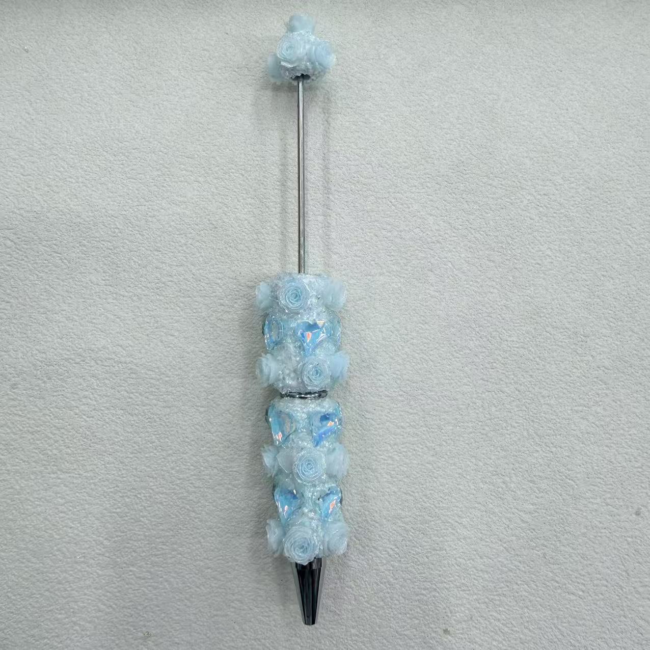 FS19201-Fancy Rose and Heart Beadable Pen Zoe DIY Wholesale