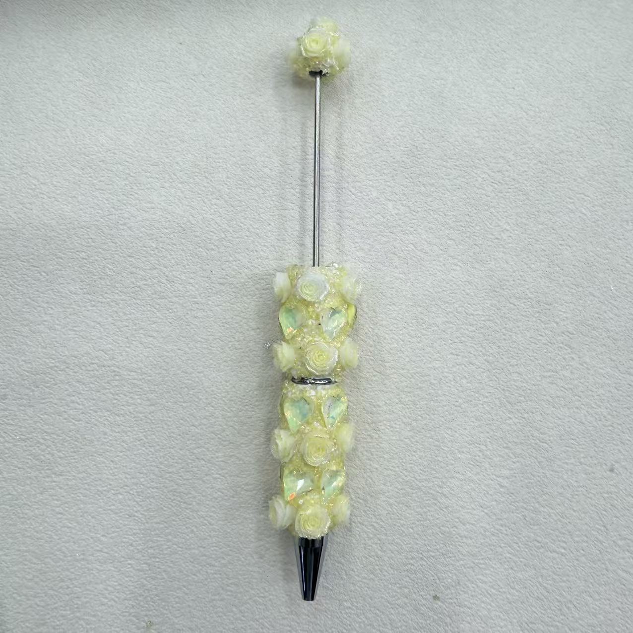 FS19201-Fancy Rose and Heart Beadable Pen Zoe DIY Wholesale