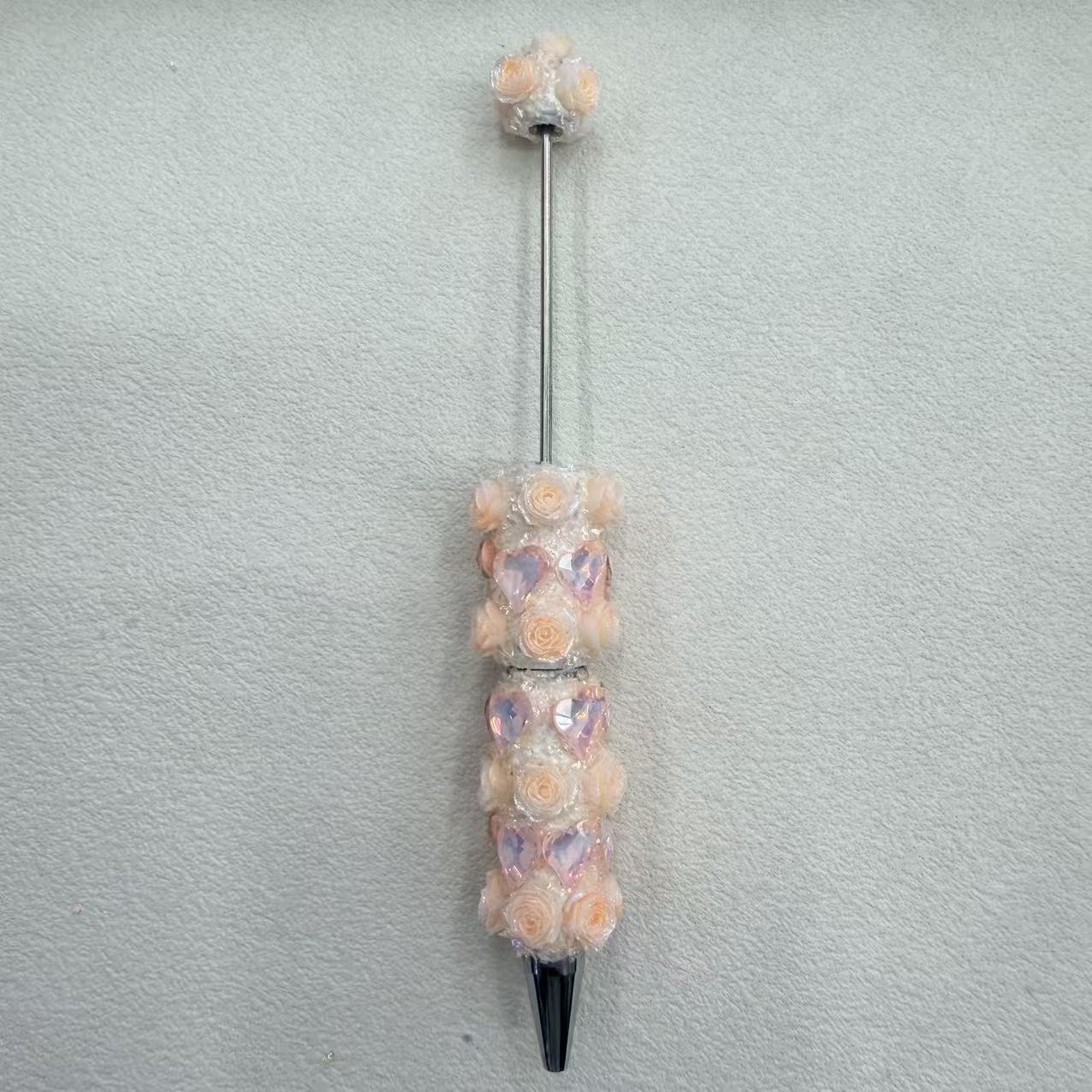 FS19201-Fancy Rose and Heart Beadable Pen Zoe DIY Wholesale