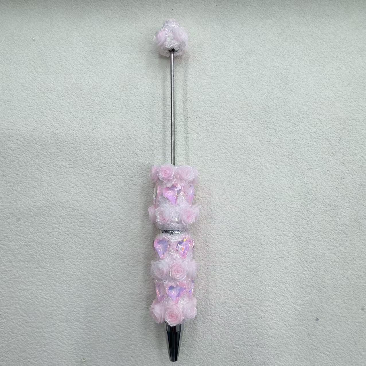 FS19201-Fancy Rose and Heart Beadable Pen Zoe DIY Wholesale