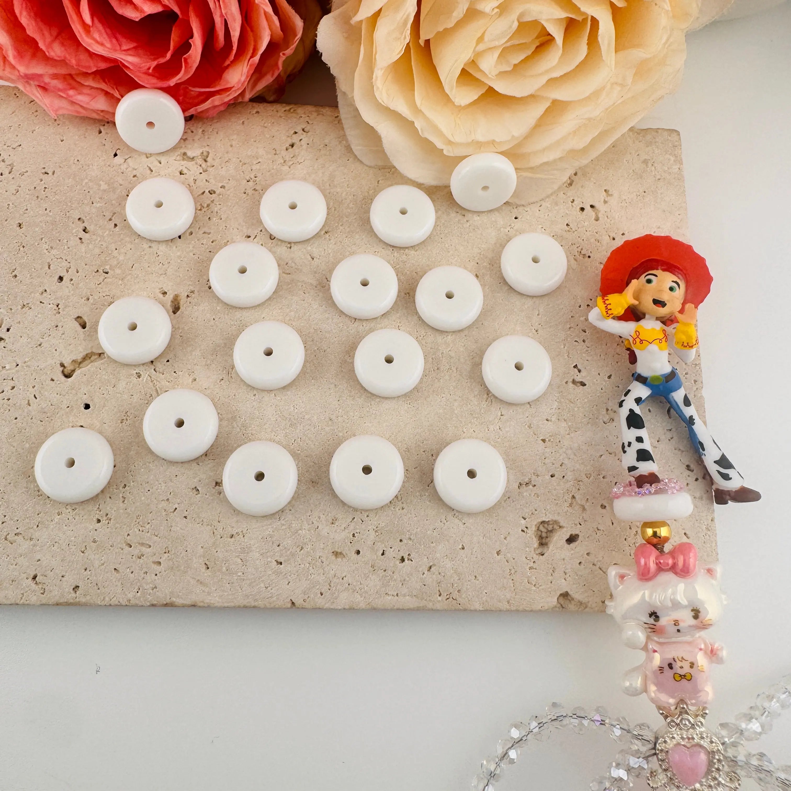 FS19205-13mm Clear Round Plate Topper Based Beads