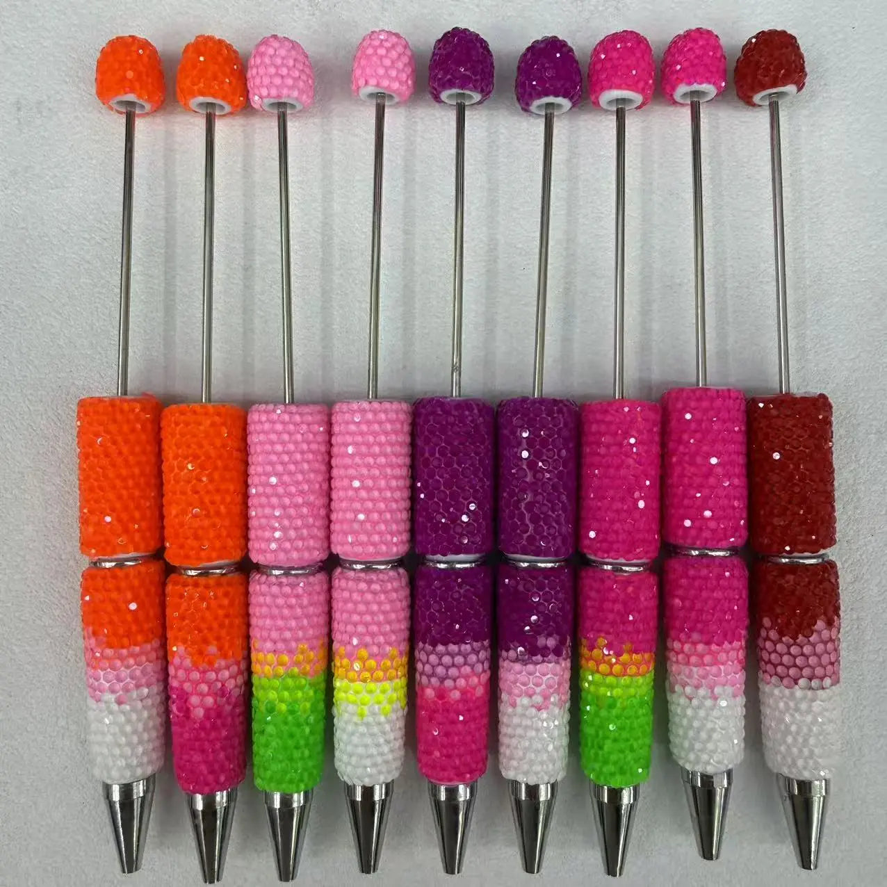 FS19234-Rainbow Candy Fancy  Beadable Pen Zoe DIY Wholesale